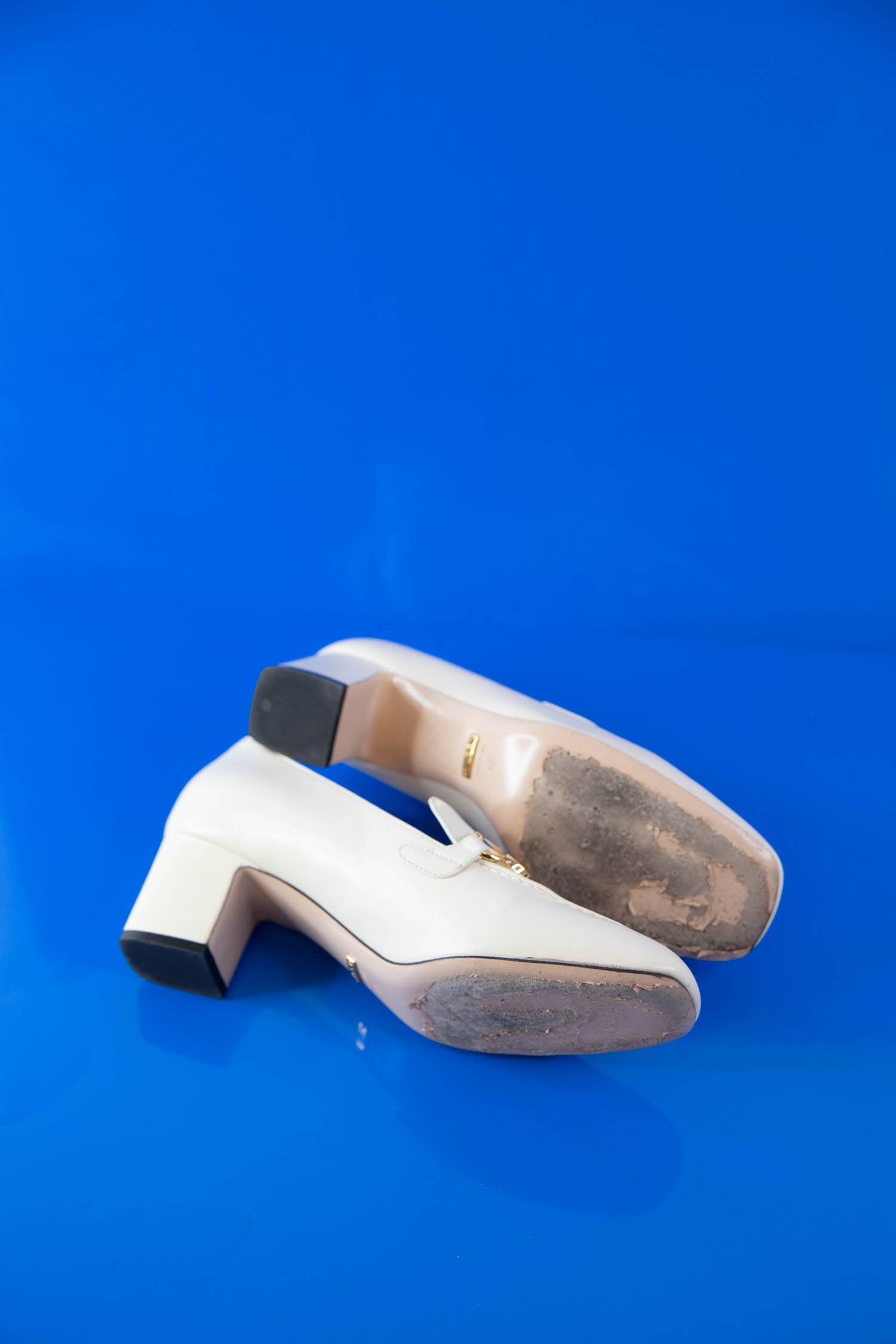 Gucci Loafer mit Absatz in Weiß