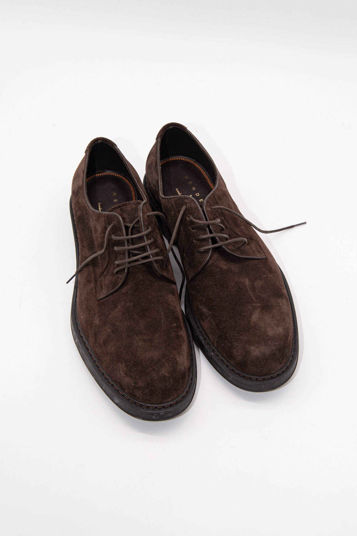 Henderson Schnürschuhe aus Veloursleder in Dunkelbraun