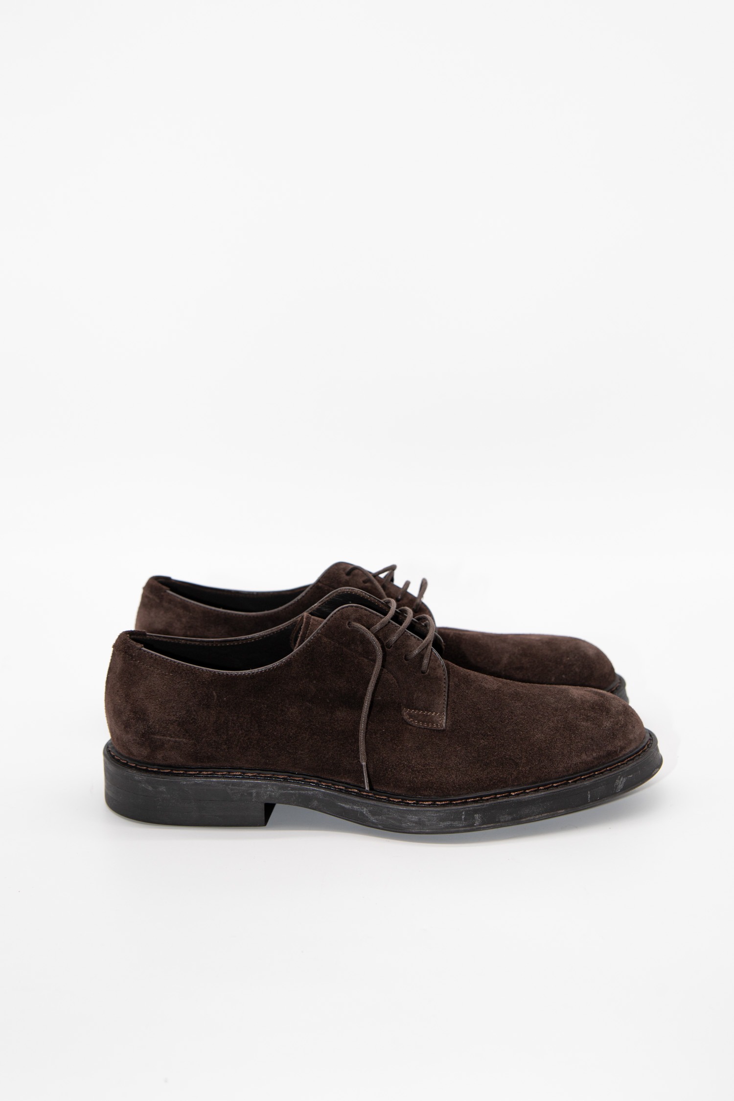 Henderson Schnürschuhe aus Veloursleder in Dunkelbraun