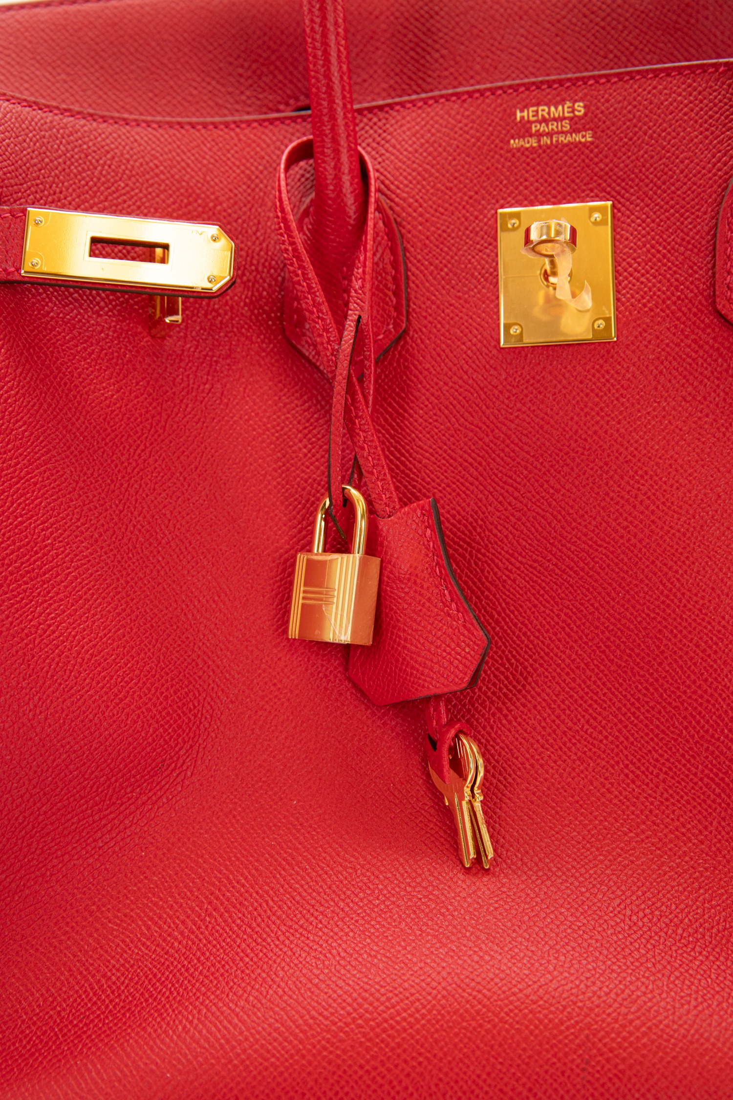 Hermès "Birkin 35" Handtasche in Rot