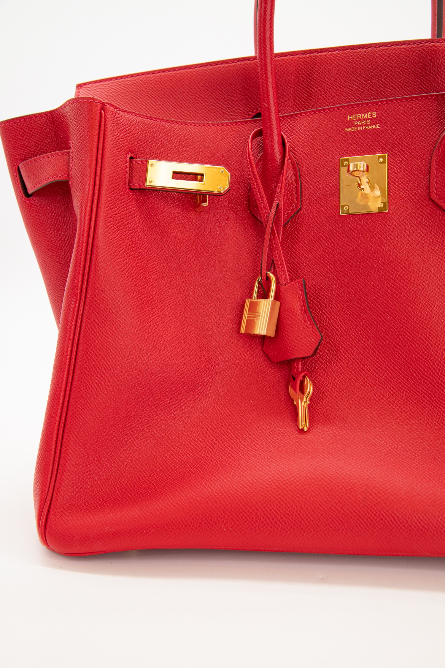 Hermès "Birkin 35" Handtasche in Rot