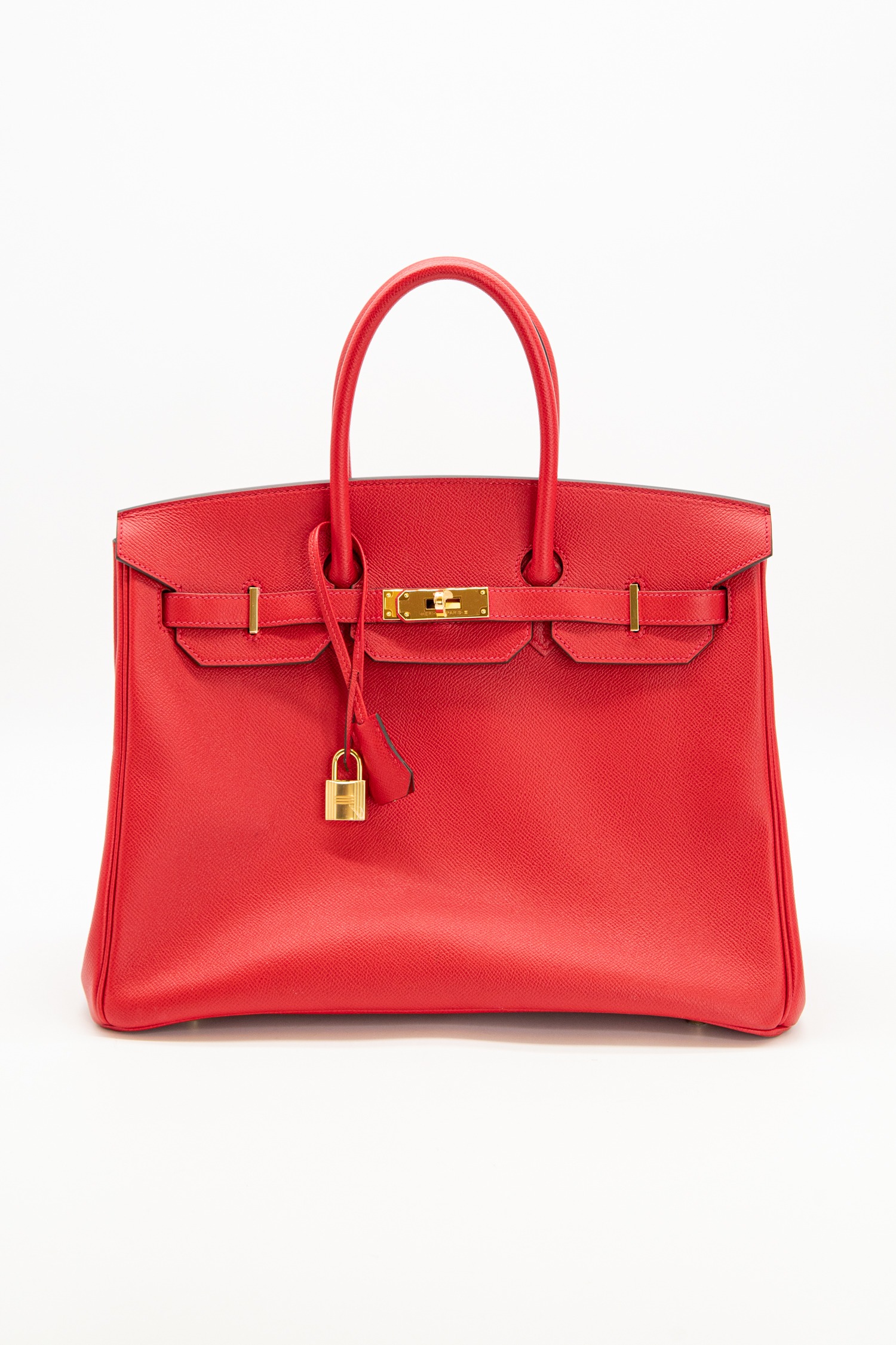 Hermès "Birkin 35" Handtasche in Rot