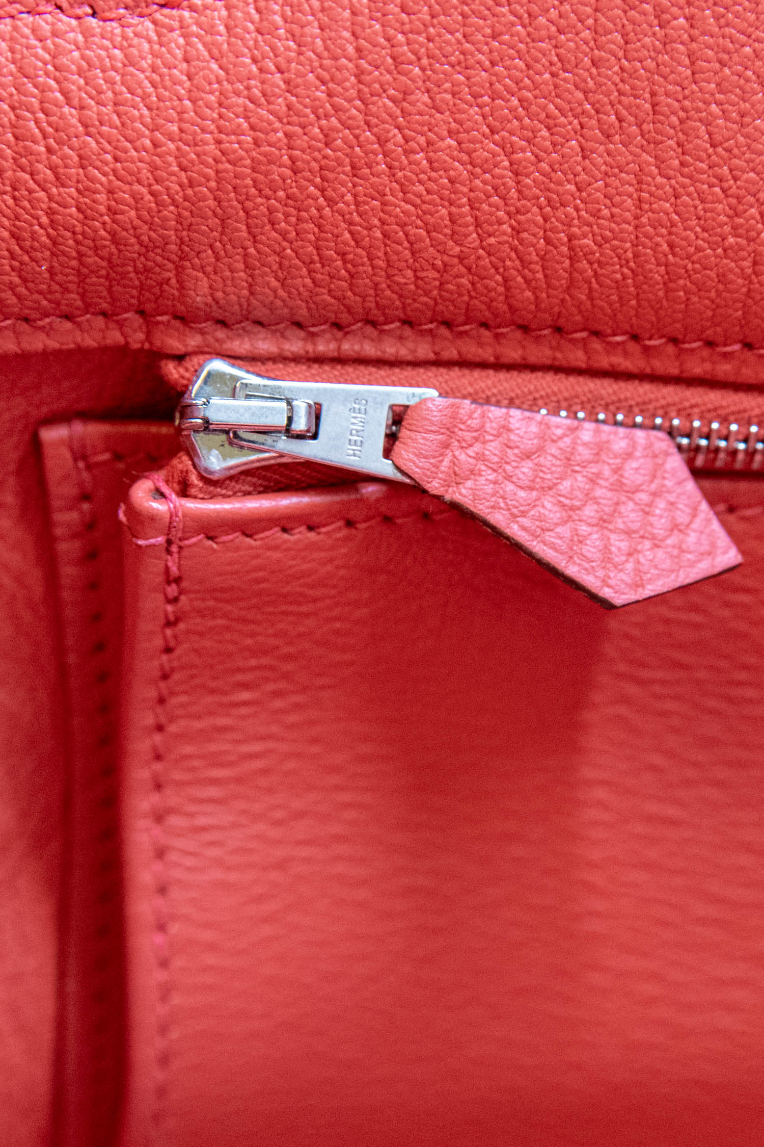 Hermès "Birkin" Handtasche Togo Palladium in Rose Jaipur