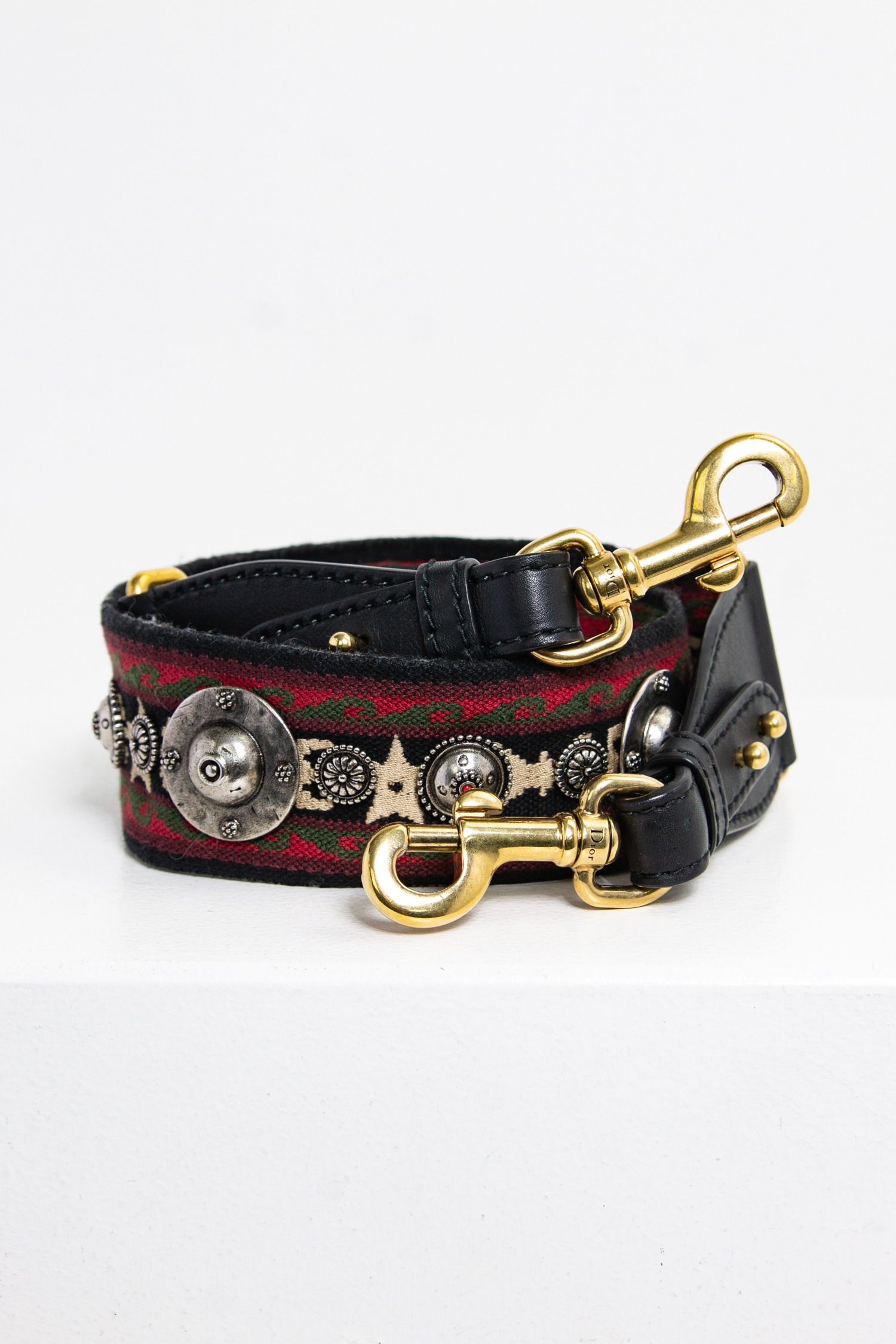 Christian Dior Taschenriemen mit Metallmedaillons