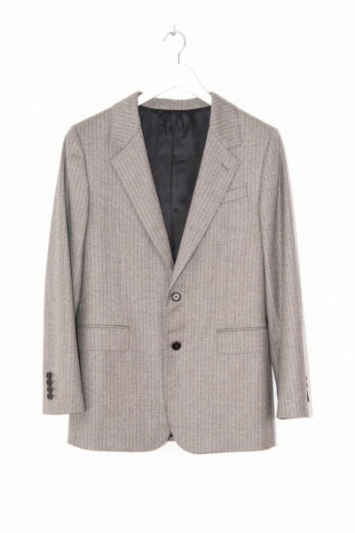 Celine "BNF" Blazer mit Nadelstreifen in Hellgrau
