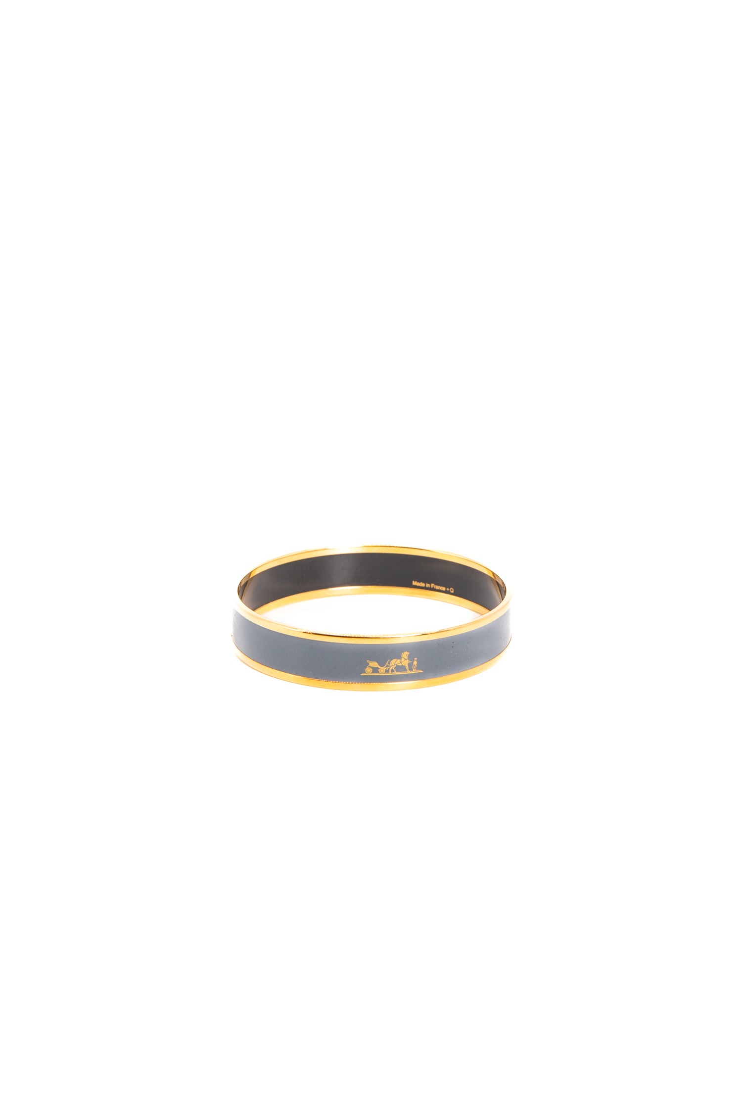 Hermès Armreif in Grau und Gold