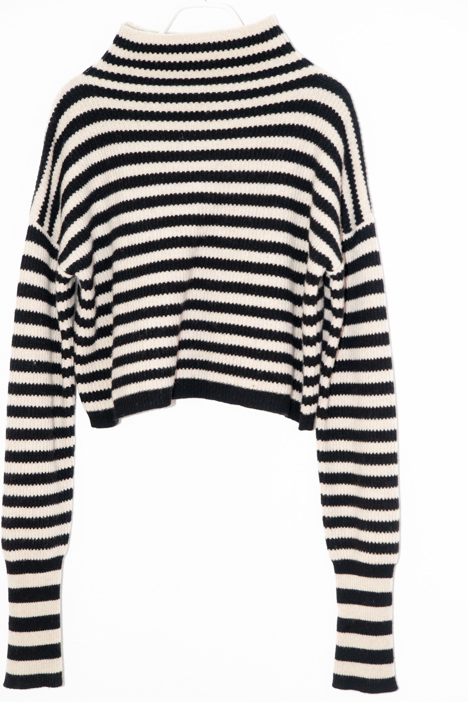 Phiili Strickpullover mit Streifen in Beige und Schwarz