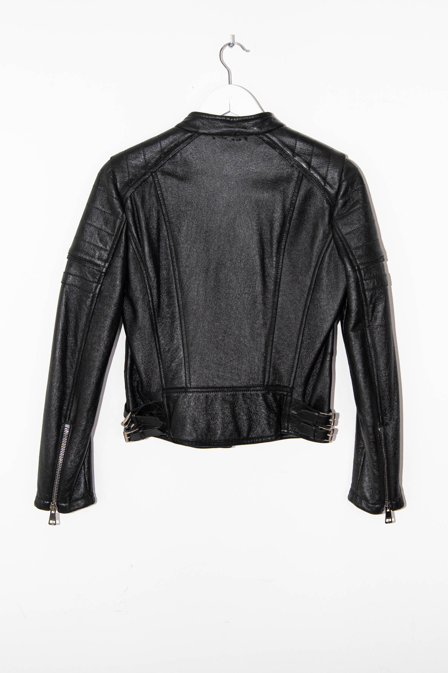 Gucci Lederjacke im Biker-Look in Schwarz