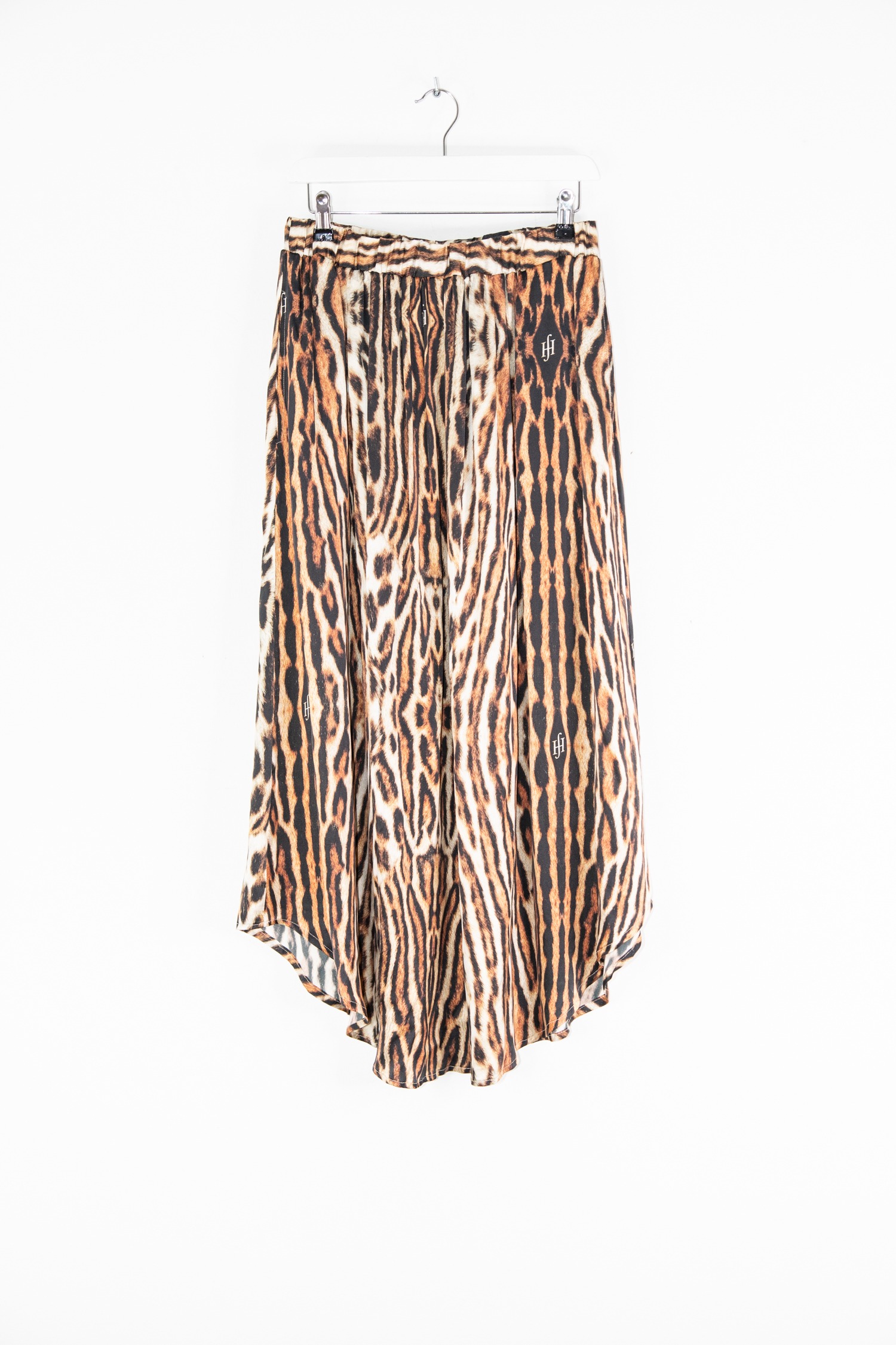 Friendly Hunting Midirock aus Seide mit Leomuster