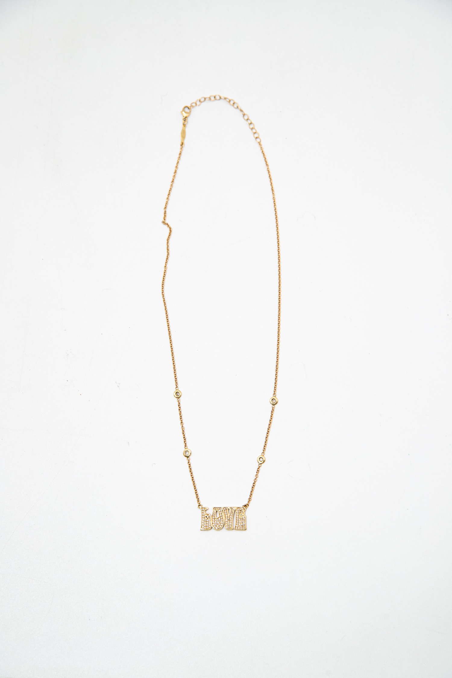 Jacquie Aiche "Love" Halskette in Gold