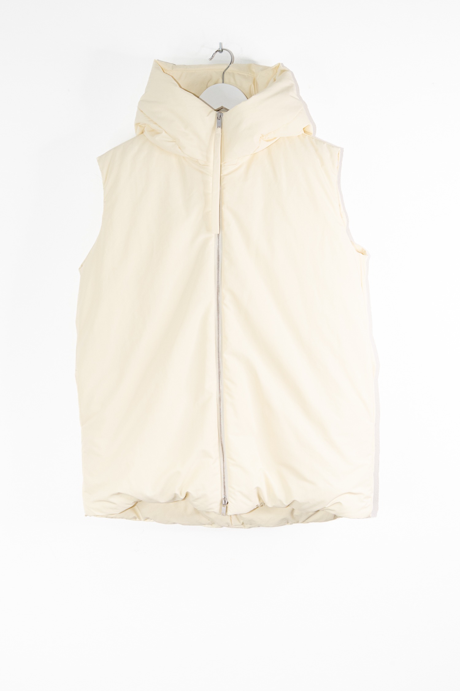 Jil Sander Oversized Daunenweste in Pastellgelb