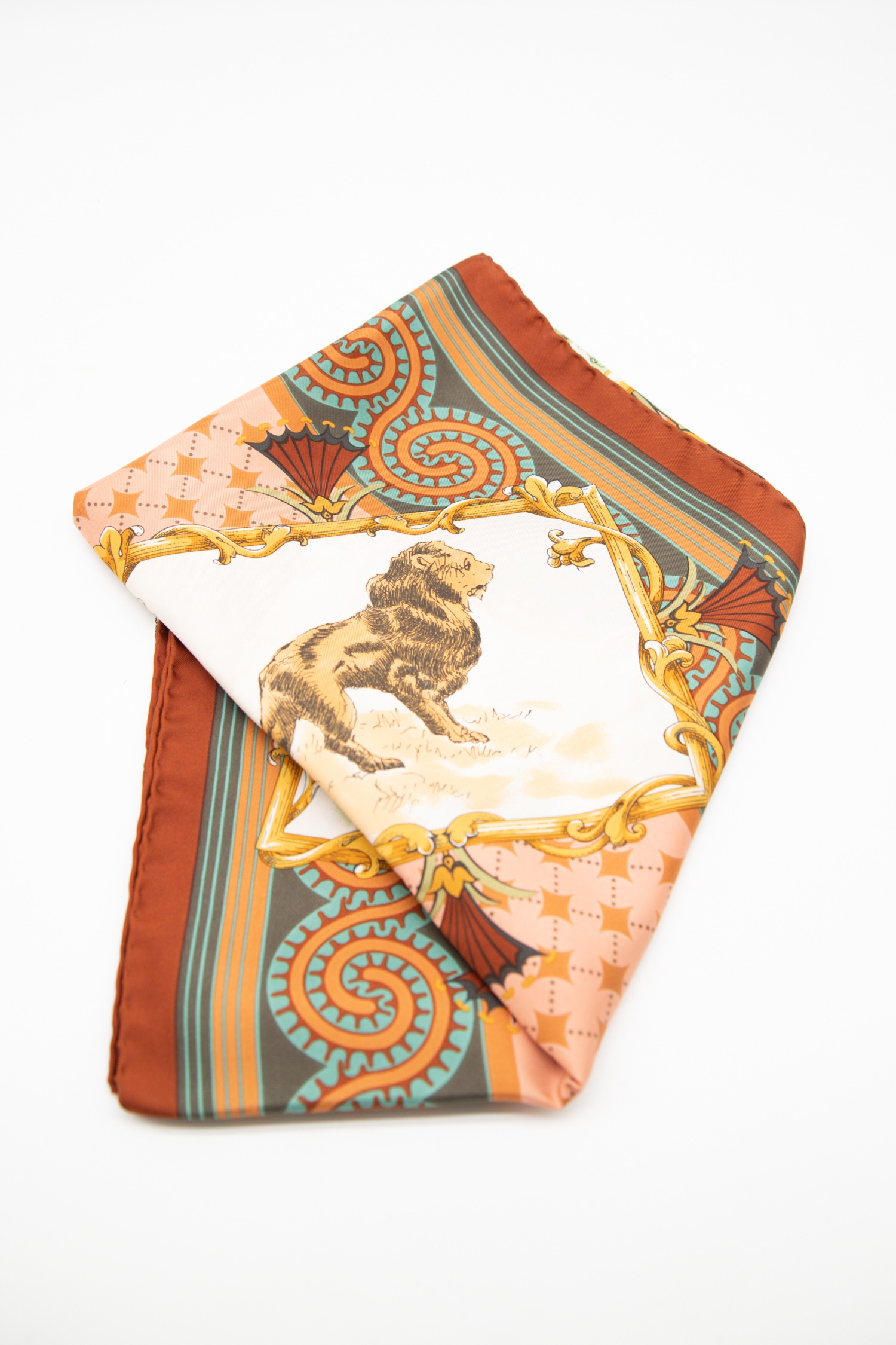 Jil Sander Vintage Tuch in Braun und Bunt