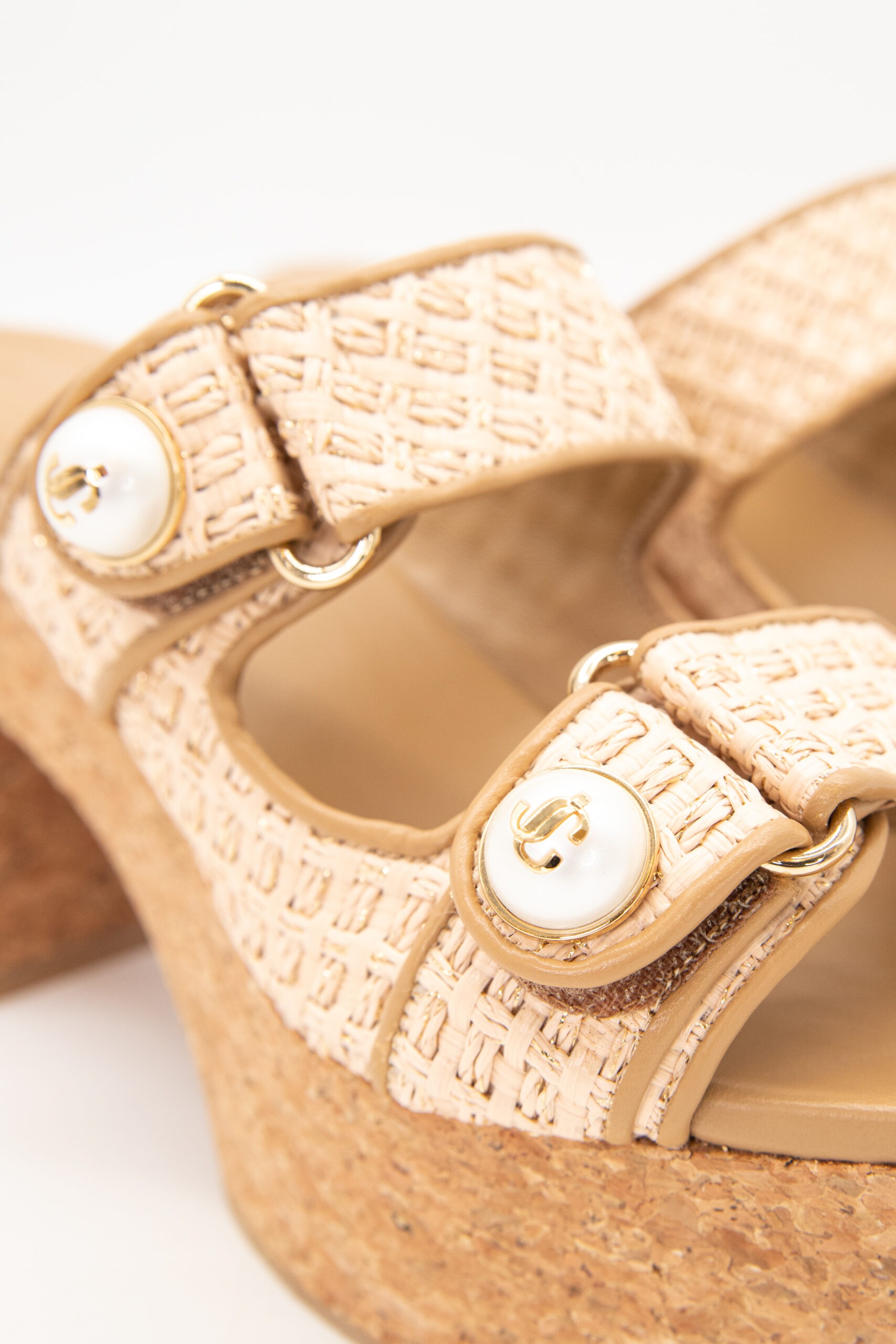 Jimmy Choo "Fayence" Wedges mit Absatz in Beige