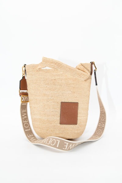 Loewe "Slit mini" Shopper aus Bast