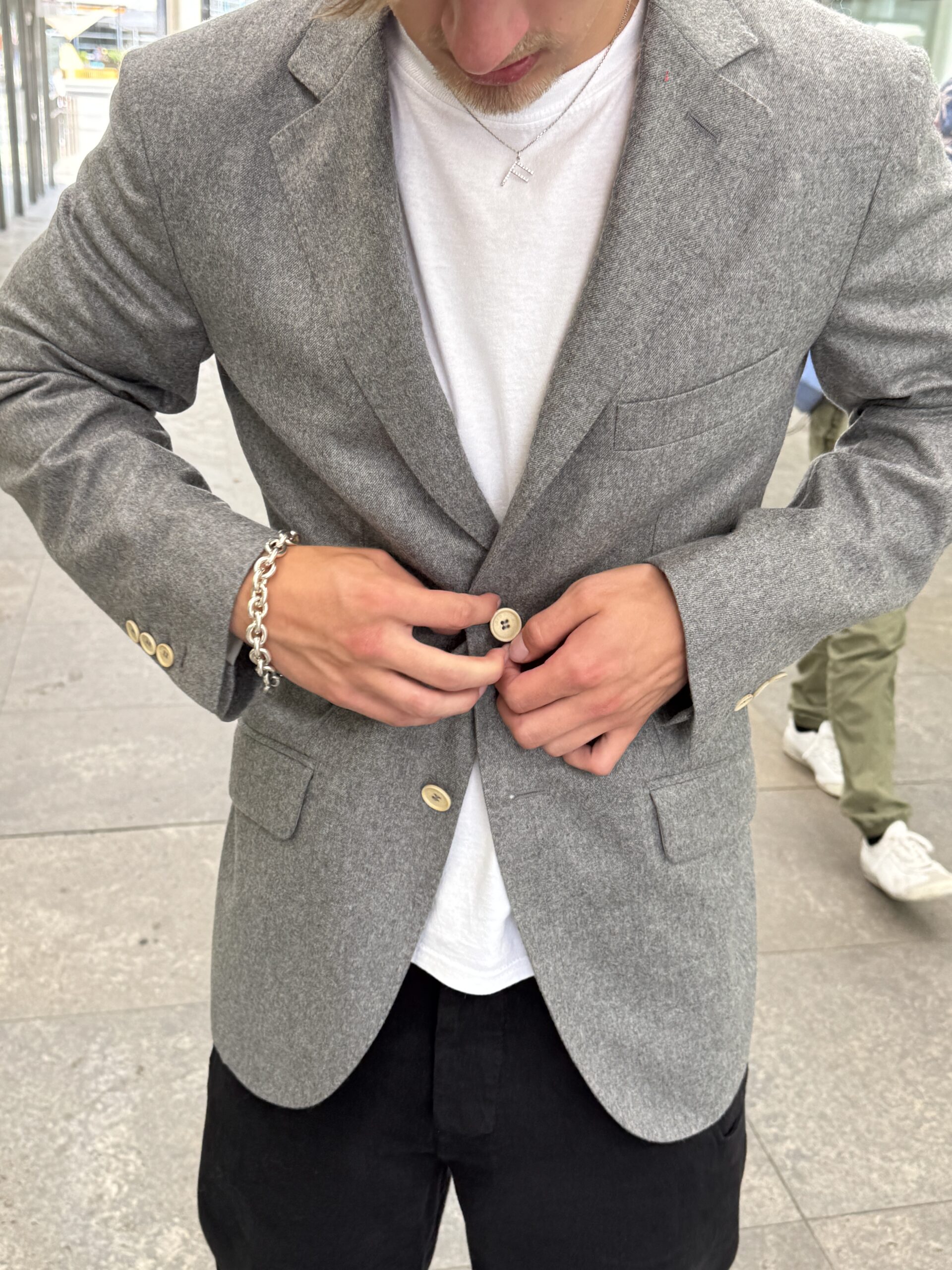 Loro-Piana-Herren-Bekleidung-Cashmere-Blazer-Grau