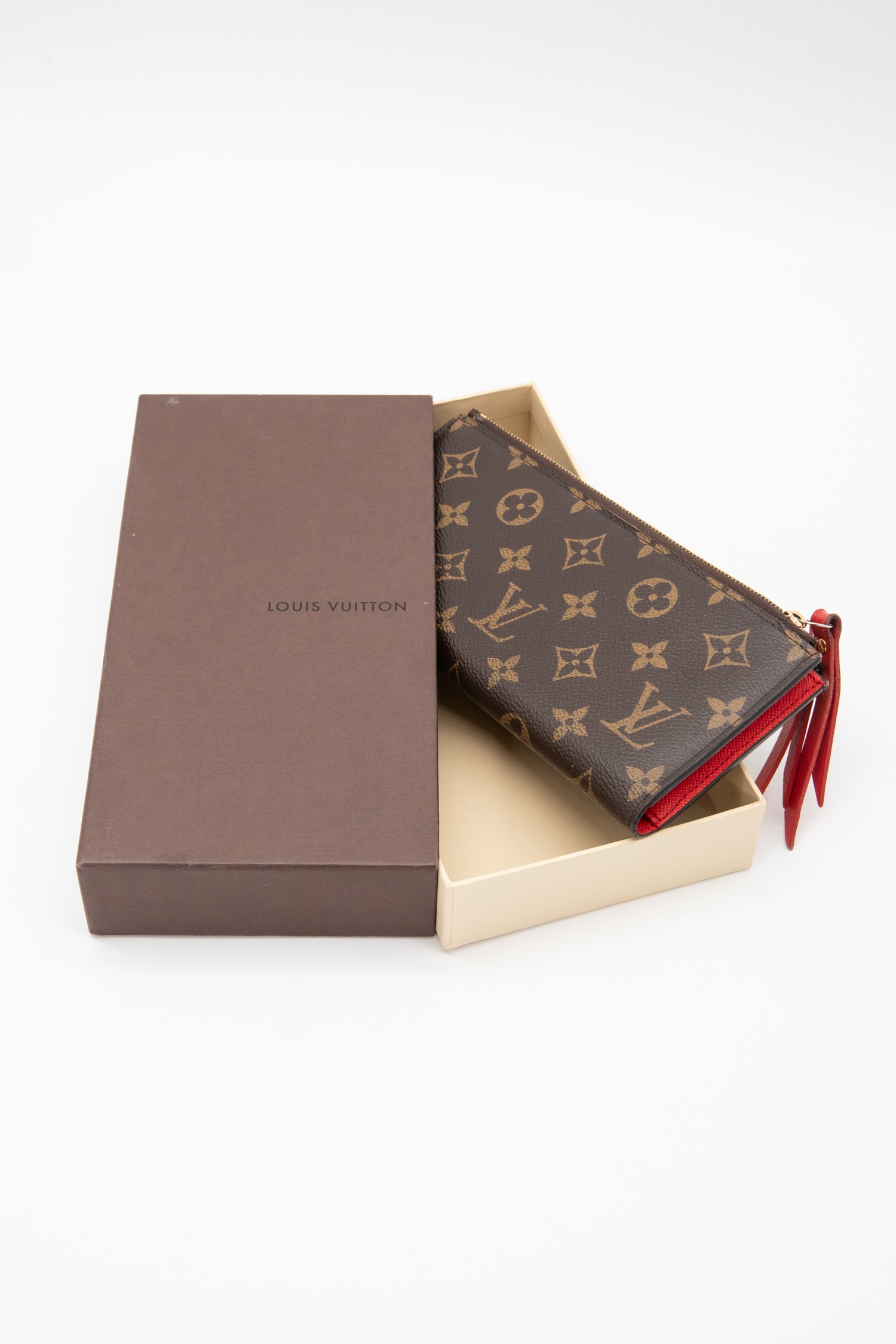 Louis Vuitton "Monogram Adele" Portemonnaie mit roten Details