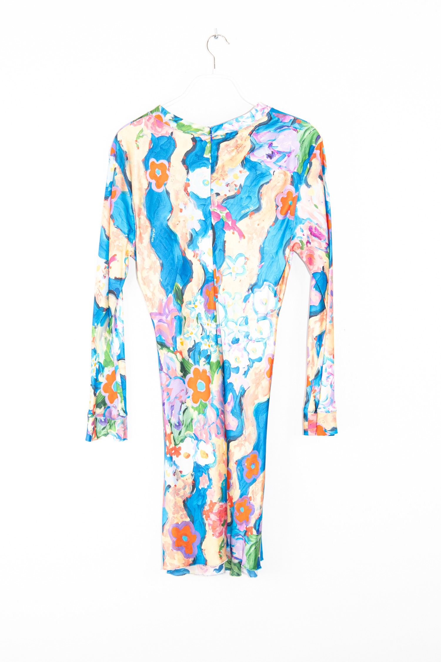 Marni Minikleid mit floralem Aquarellmuster in Bunt