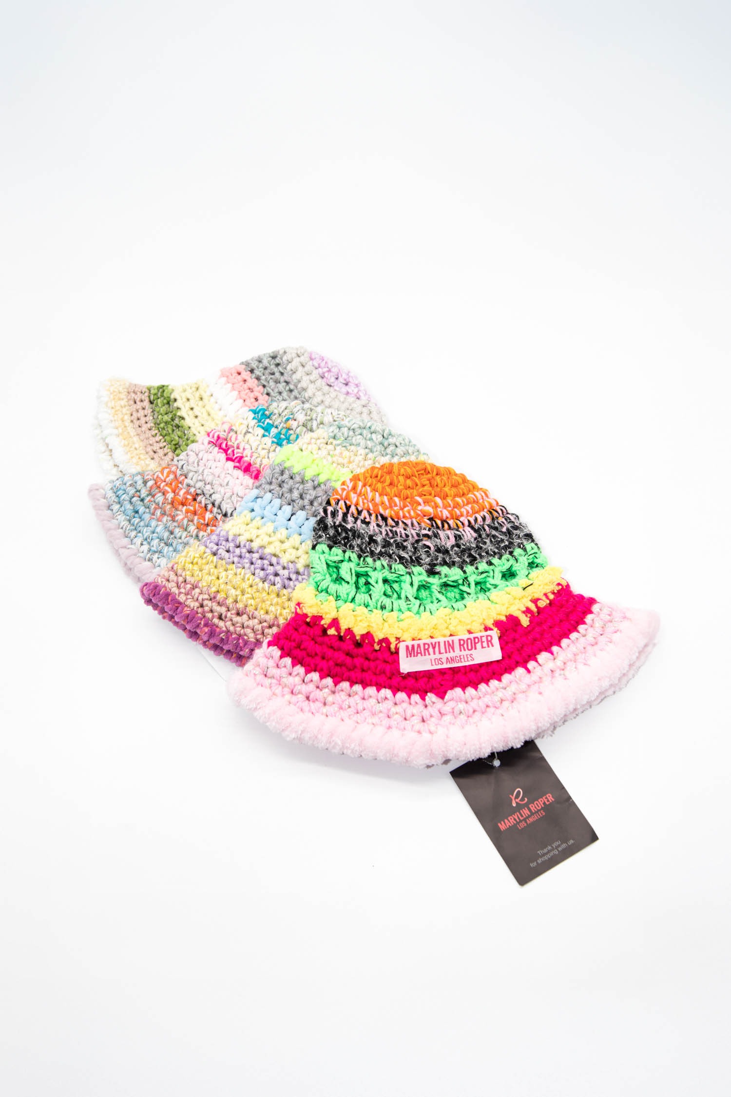 Marylin Roper "Crochet Bucket Hat" in Azur