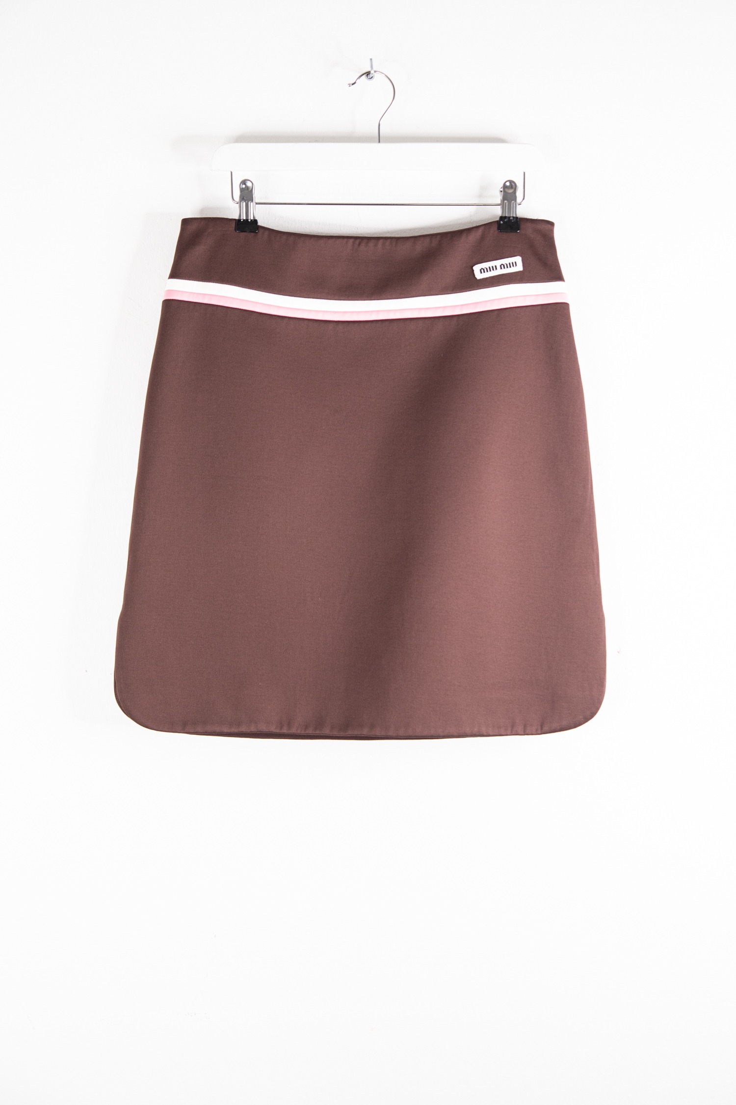 Miu Miu Minirock mit Streifen-Details in Braun