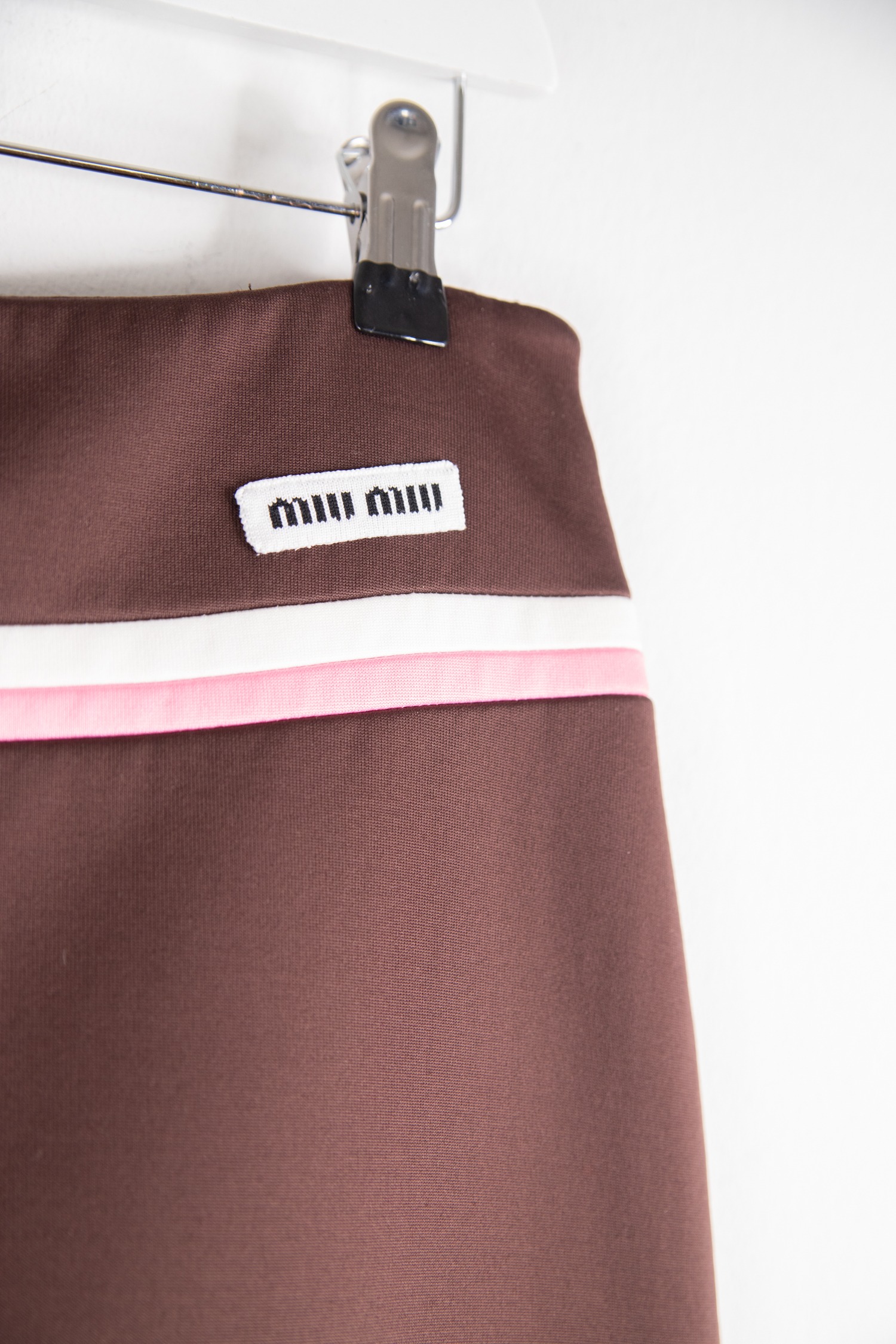 Miu Miu Minirock mit Streifen-Details in Braun