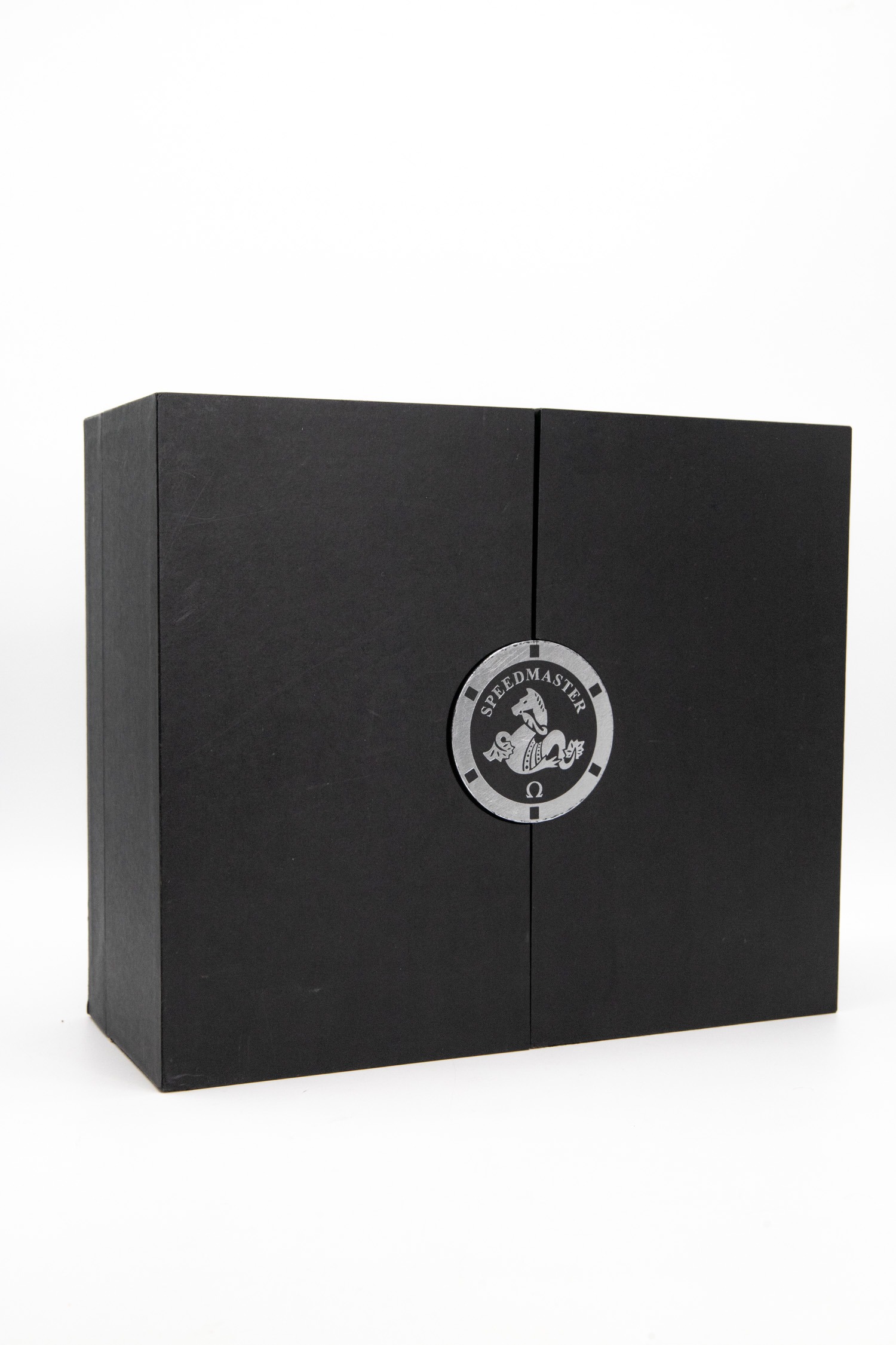 Omega "Speedmaster Legendary Moonwatch" Uhr in Schwarz und Silber