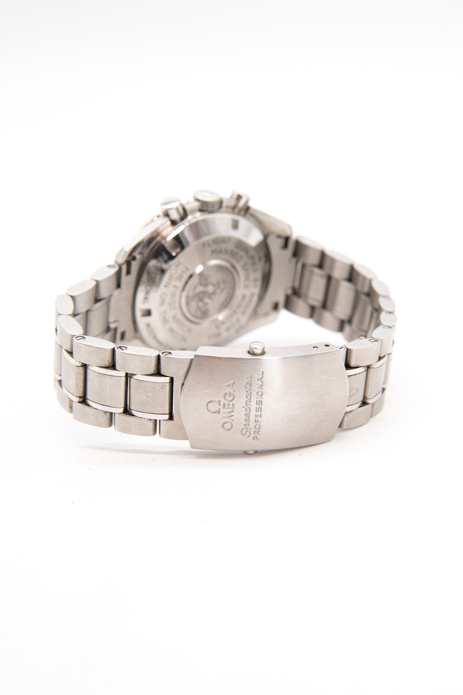 Omega "Speedmaster Legendary Moonwatch" Uhr in Schwarz und Silber