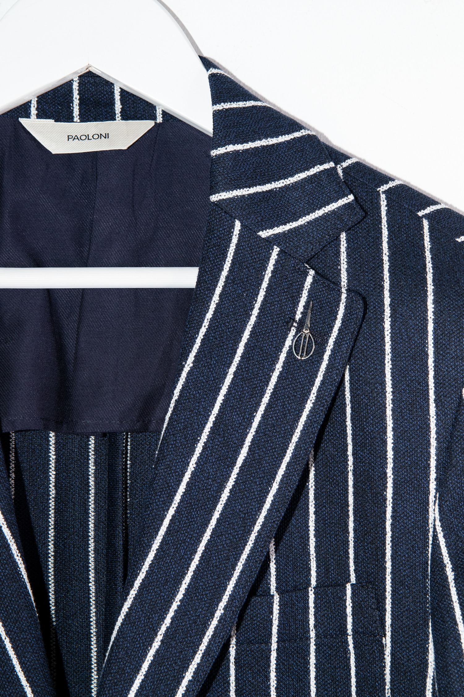 Paoloni Jackett in Dunkelblau und Weiß Gestreift