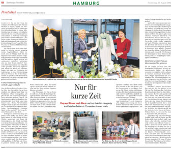 Pop-Up-Stores - Hamburger Abendblatt - August 2016