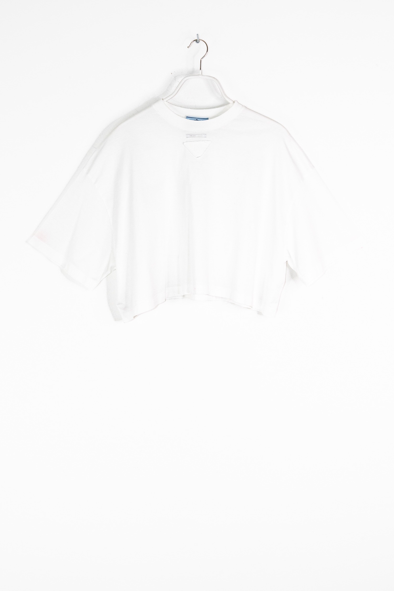 Prada T-Shirt im Used-Look in Weiß