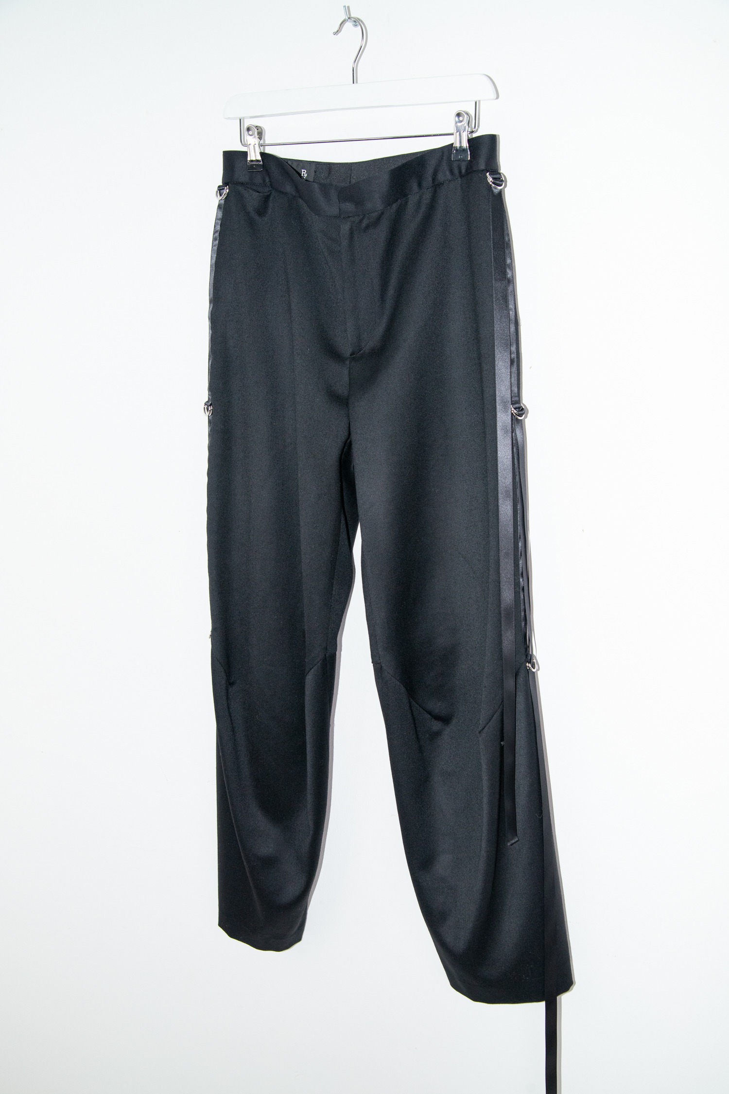 R13 "Articulated Tuxedo Trouser" Hose in Schwarz und Silber