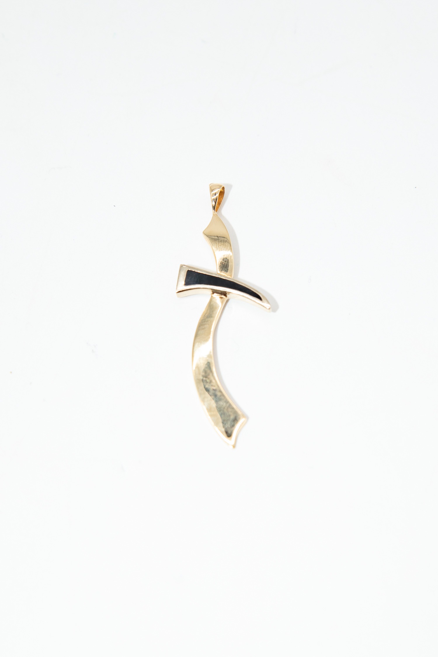 RAVN Kreuz Schmuckanhänger in Gold, Schwarz und Weiß