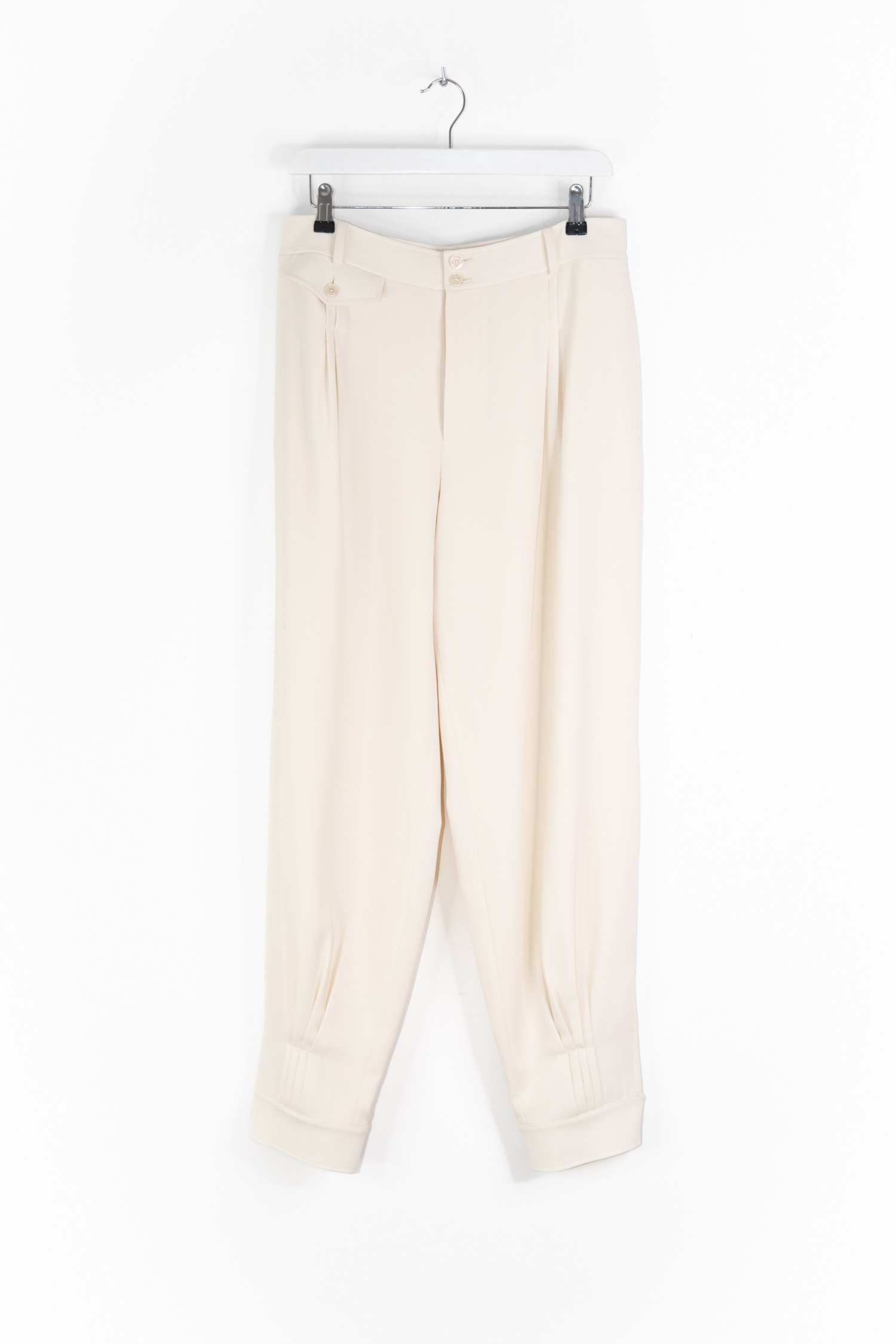 Ralph Lauren Hose mit Faltendetails in Ecru