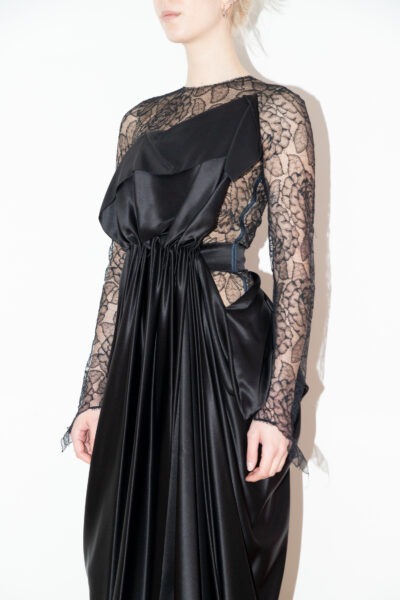 Roksanda Ilincic Maxikleid mit Spitzenbody und Seidenrock