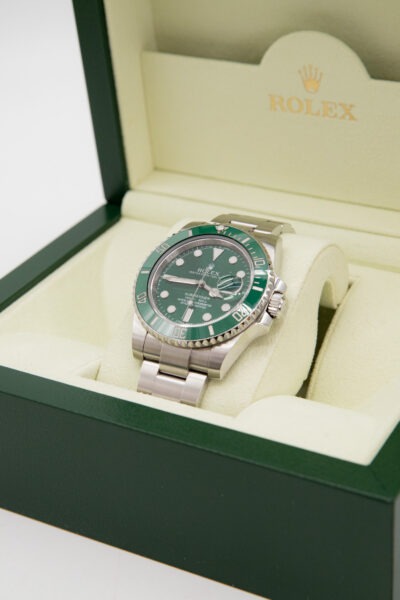 Rolex "Oyster Perpetual Hulk" Uhr in Silber und Grün