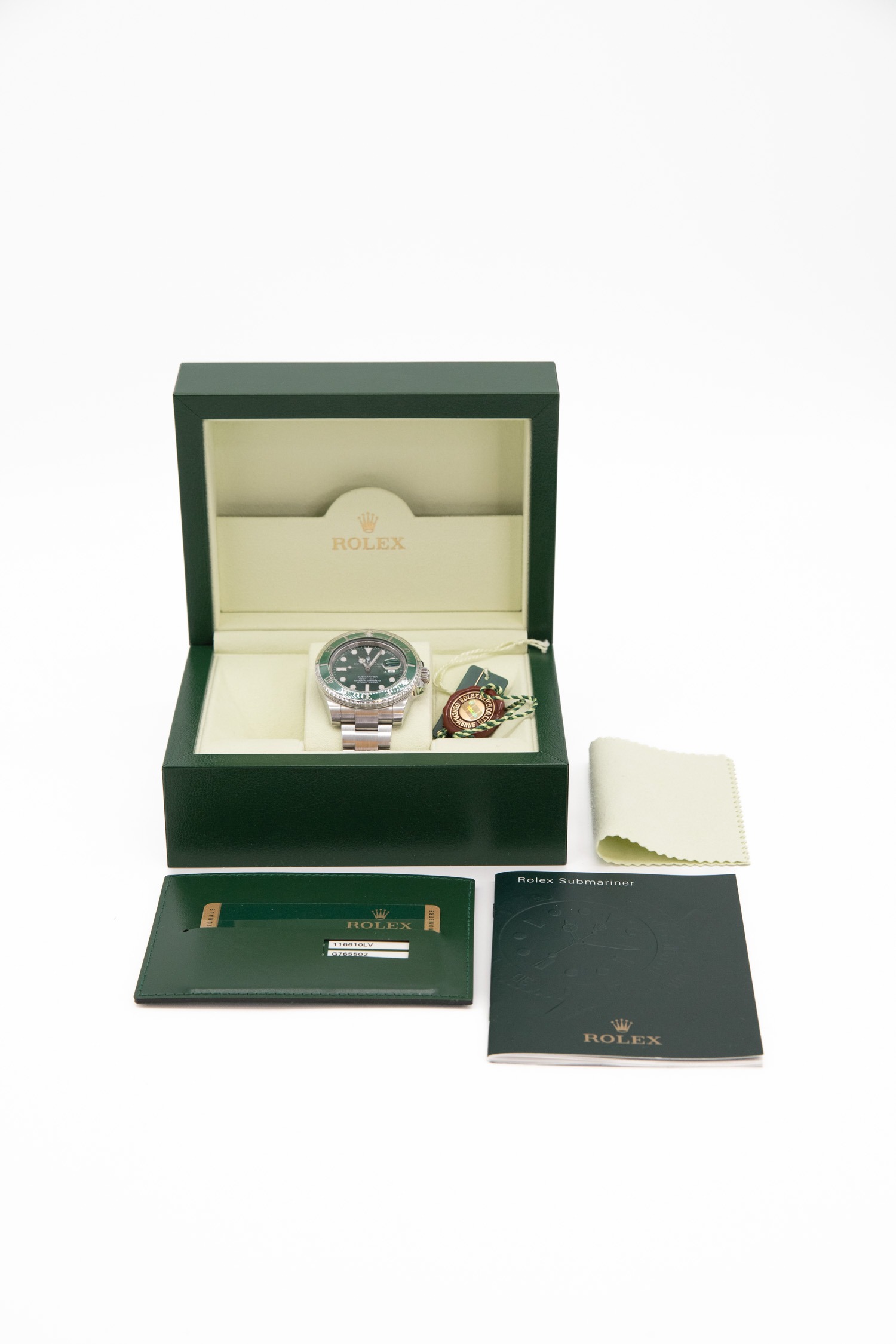 Rolex "Oyster Perpetual Hulk" Uhr in Silber und Grün