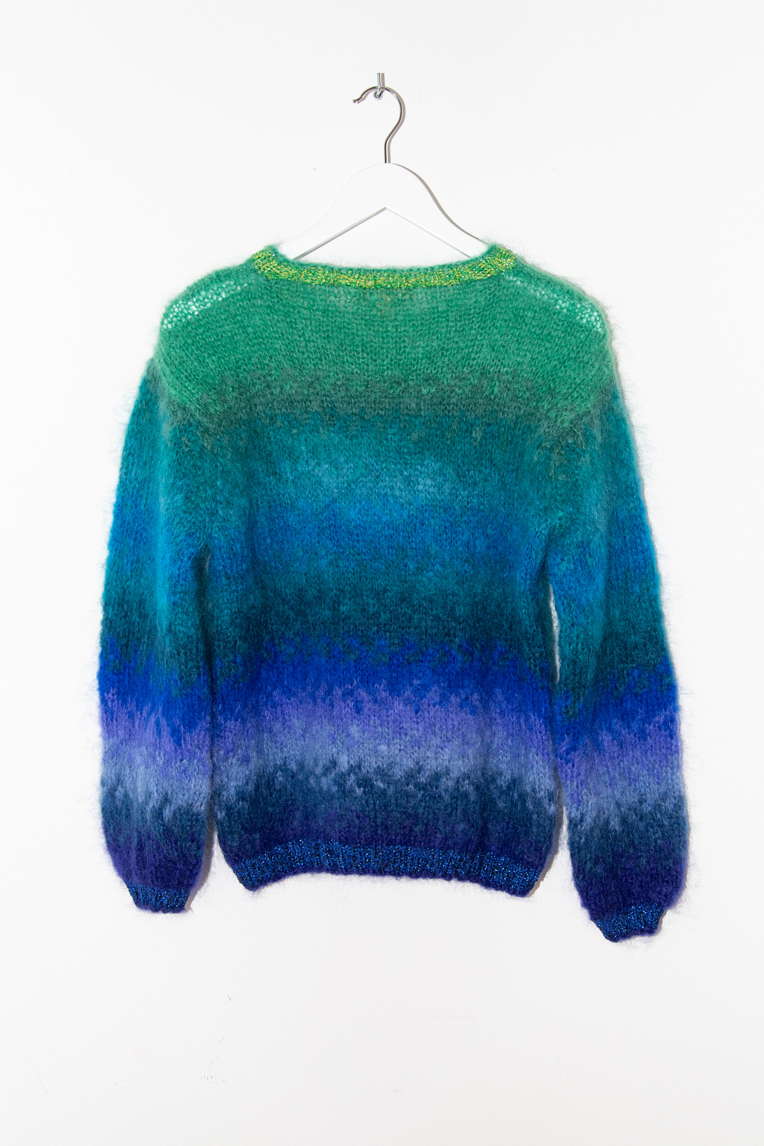Rose Carmine "Tie&Dye" Strickpullover in Blautönen