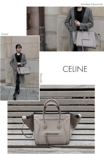 Celine Phantom mit kariertem Sale Kontrast Mantel