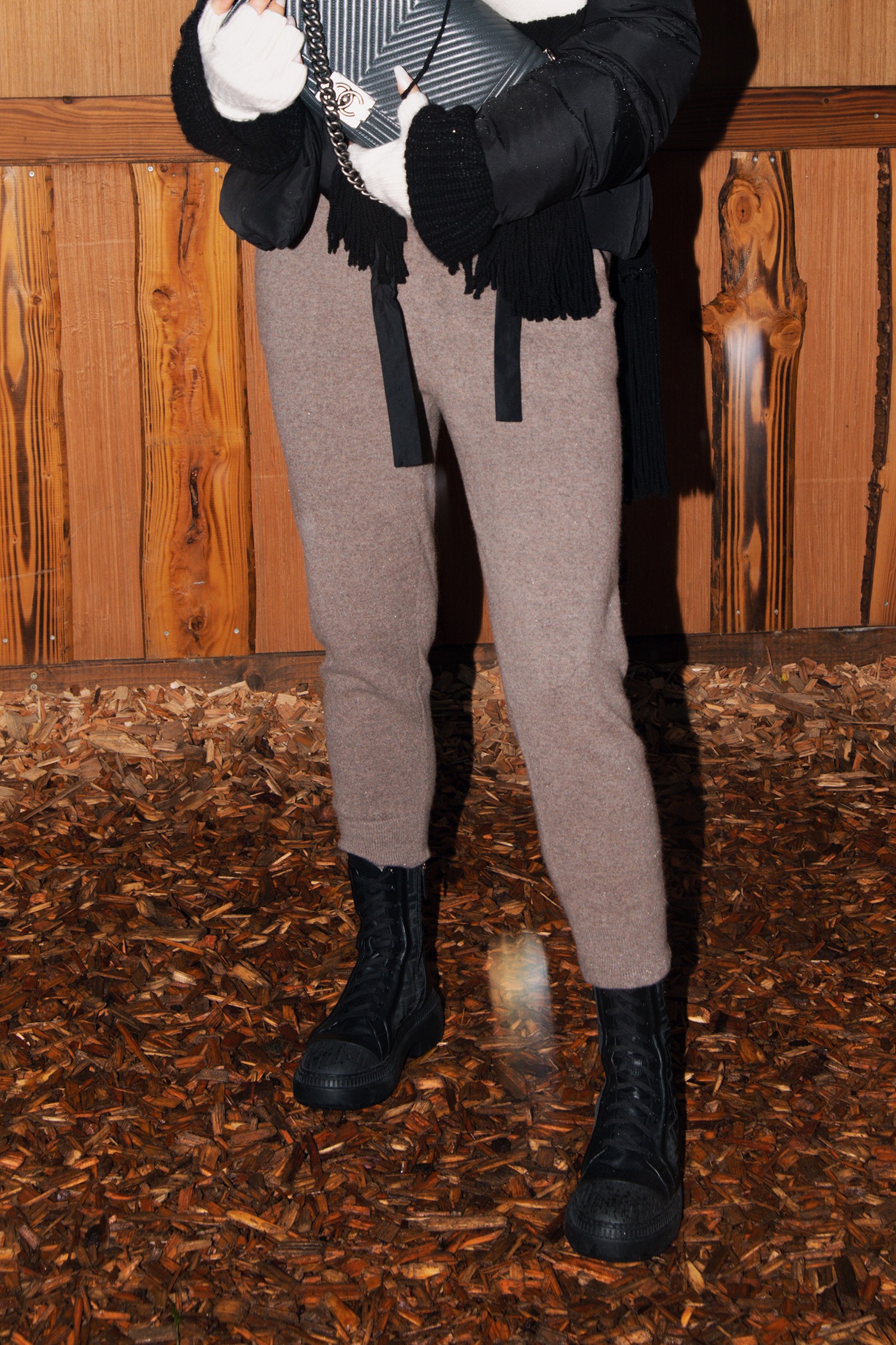 Extreme Cashmere Strickose in Braun Meliert