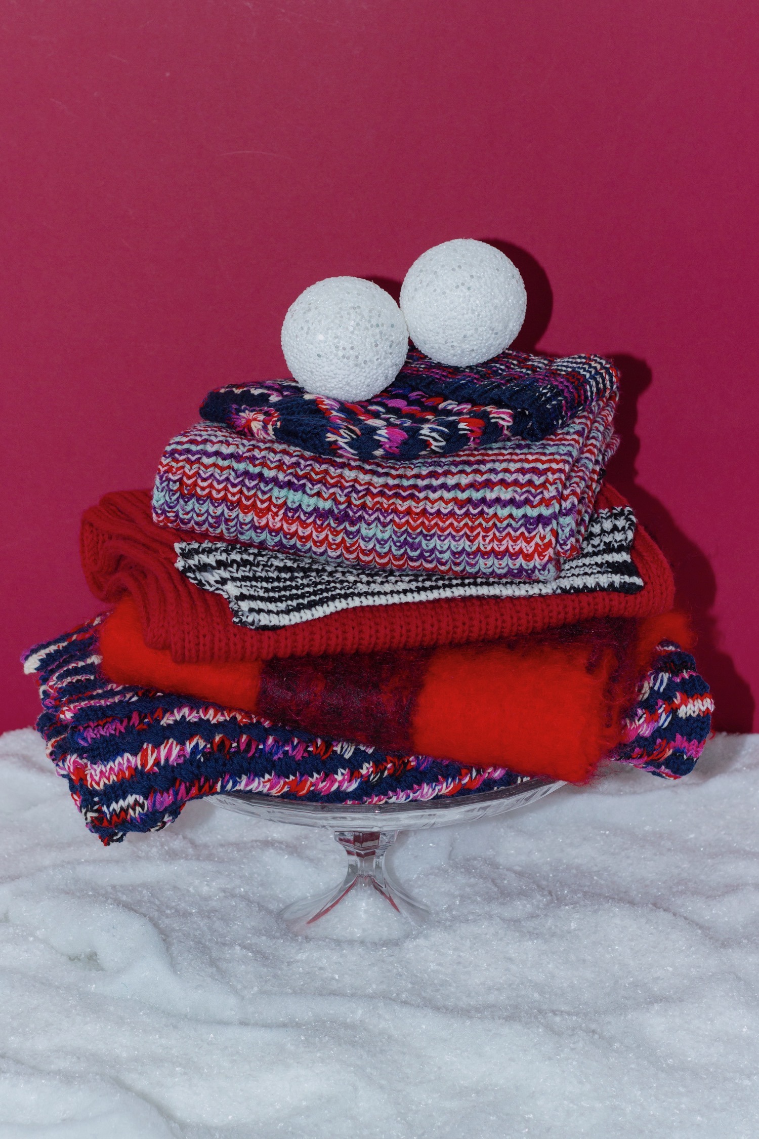 Missoni Strickbeanie mit Muster in Dunkelblau