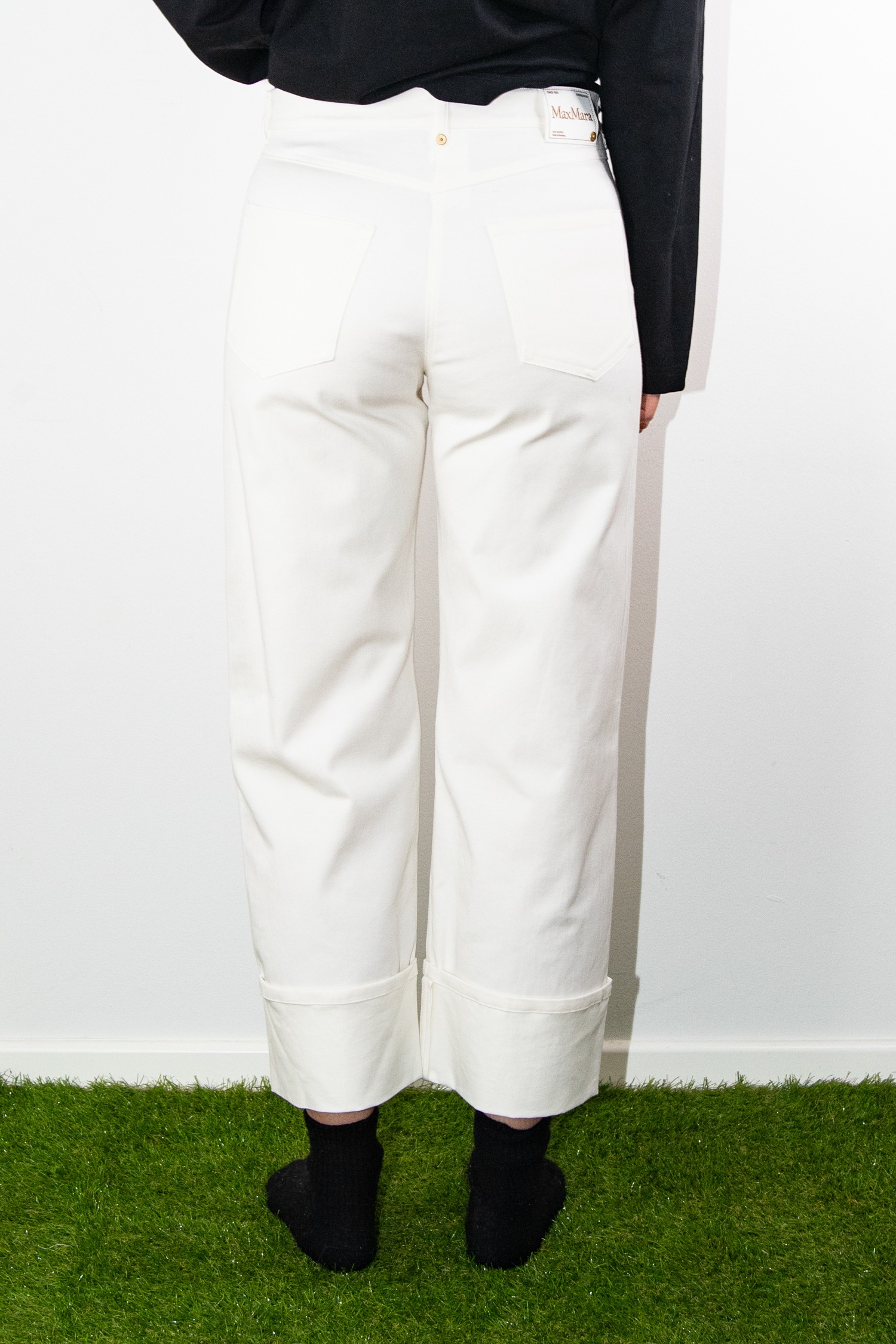 S'Max Mara Jeans in Ecru und Gold