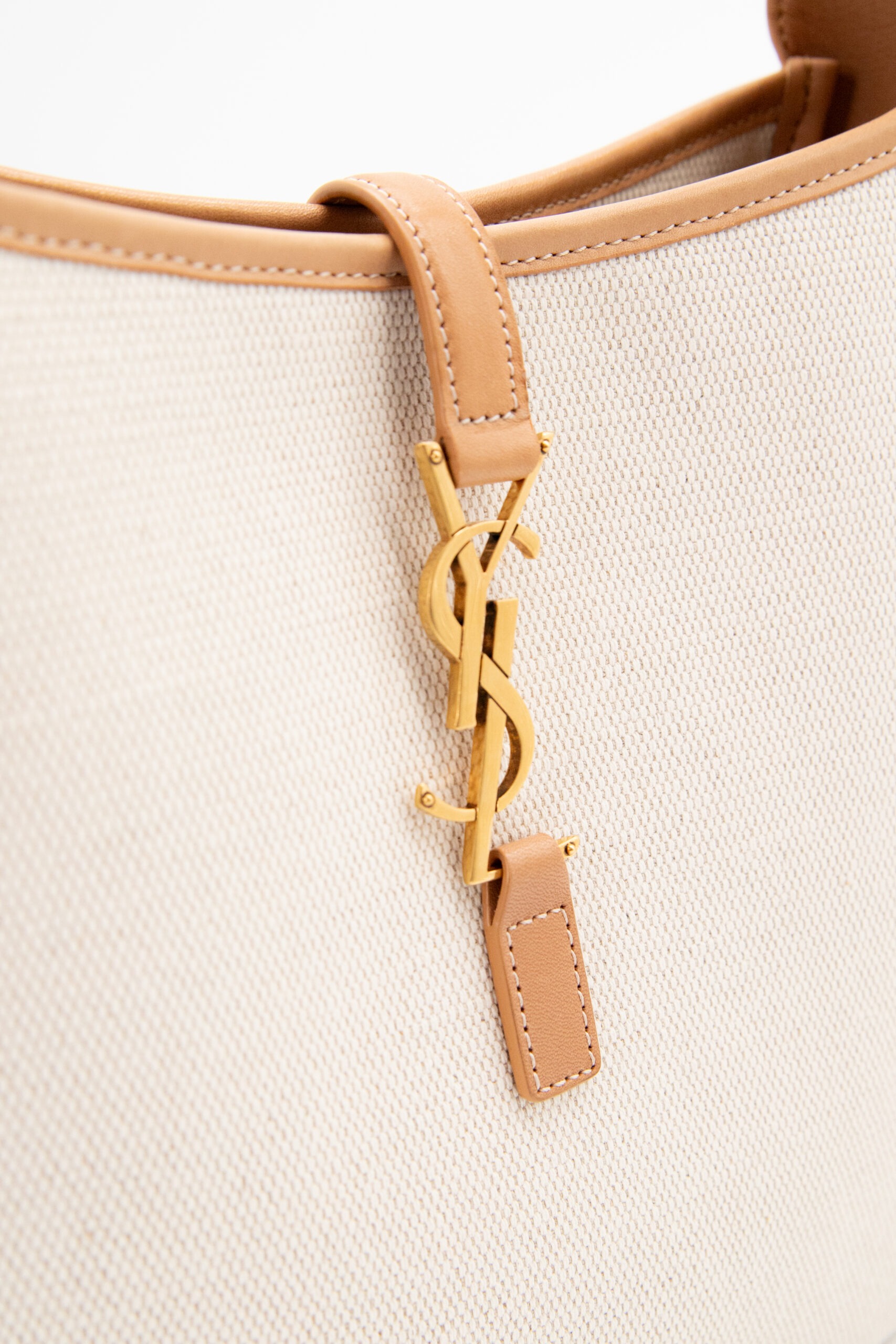 Saint Laurent "Le 5 à 7" Handtasche aus Canvas und Leder