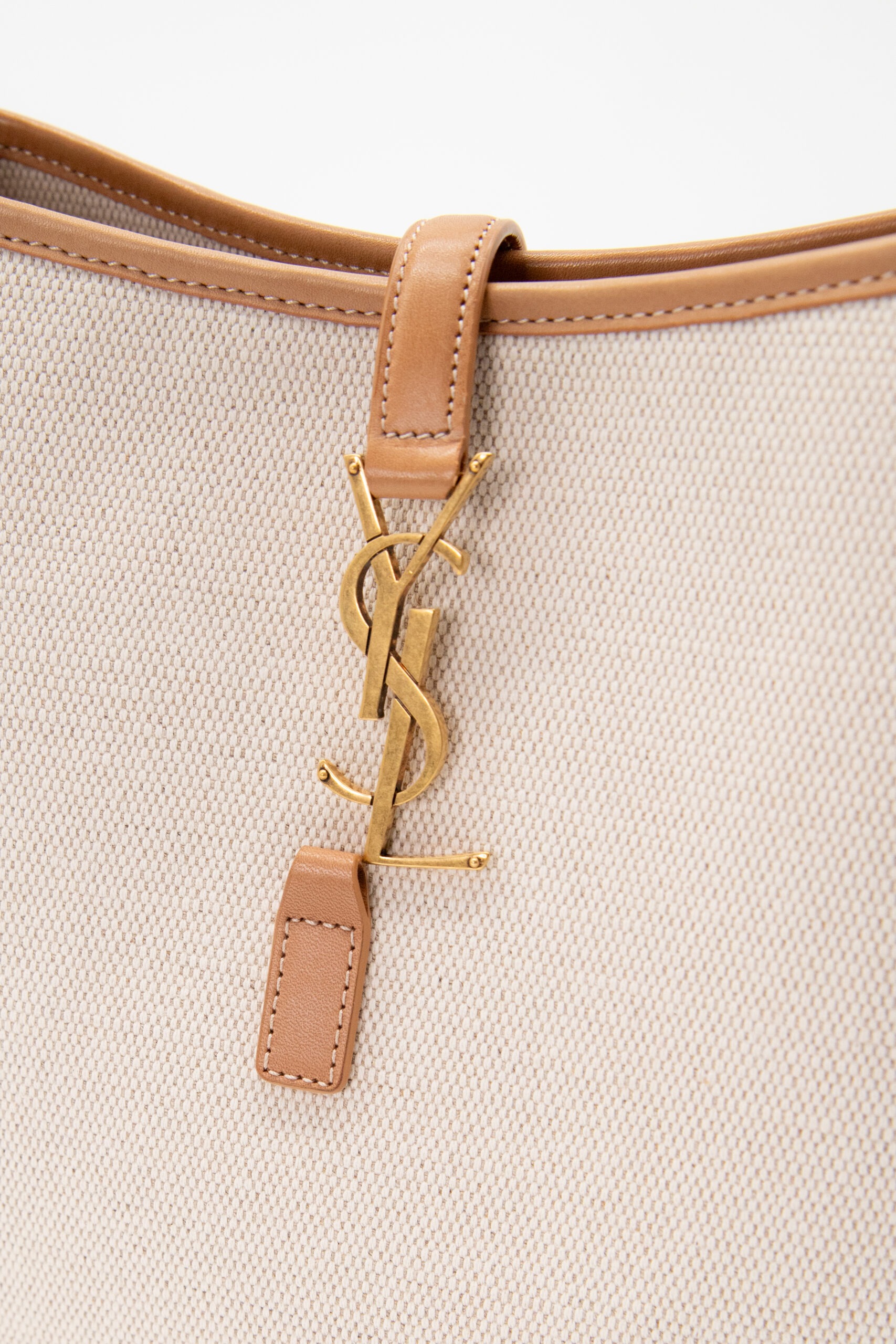 Saint Laurent "Le 5 à 7" Handtasche aus Canvas und Leder