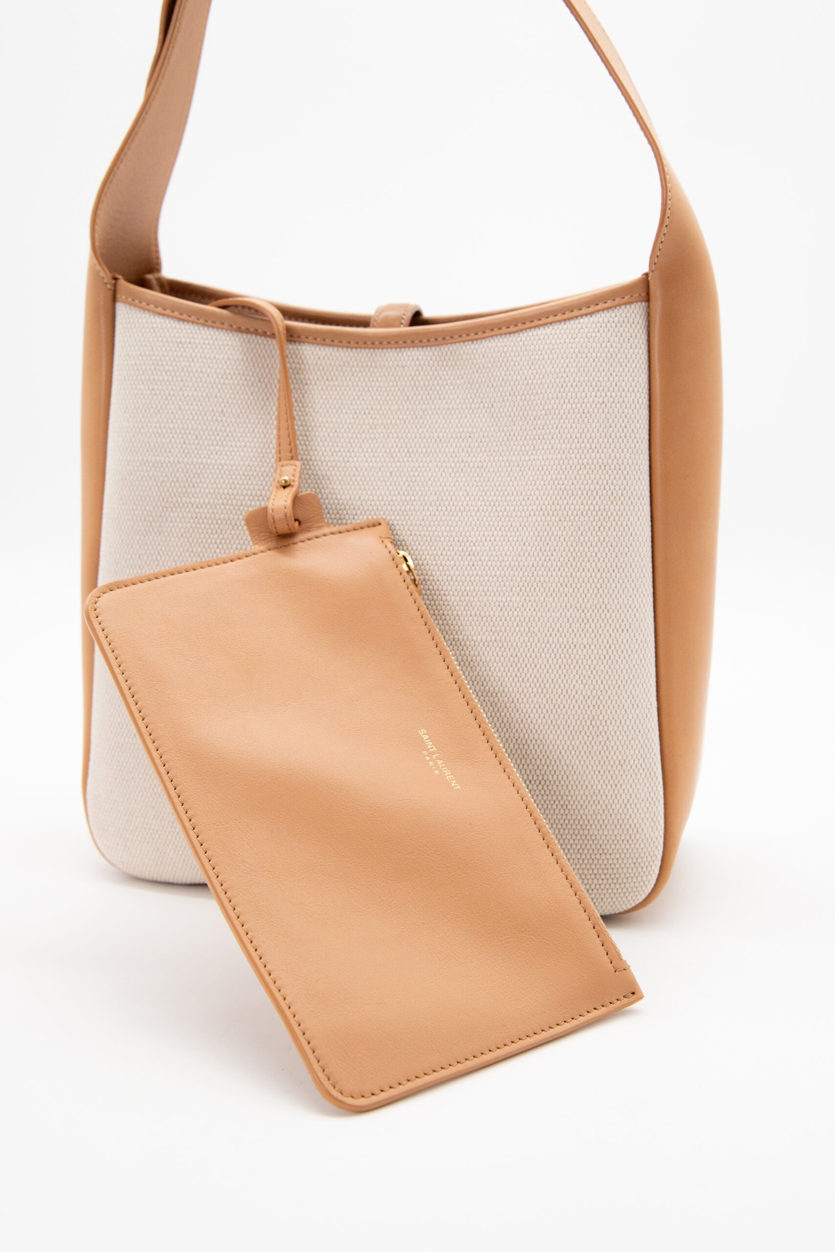 Saint Laurent "Le 5 à 7" Handtasche aus Canvas und Leder