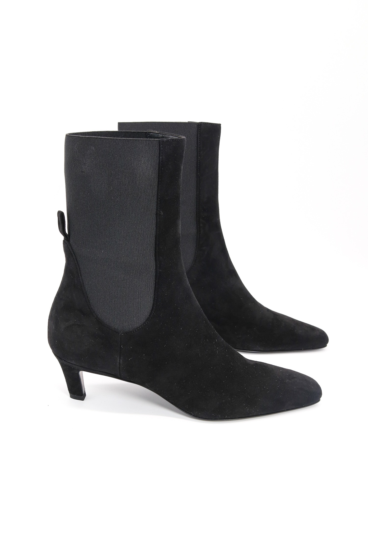 Toteme Veloursleder Stiefeletten in Schwarz