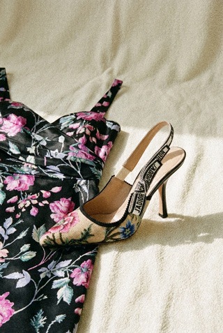 Designer Edit: Dior – Florale Motive, Slingback Pumps J'adior