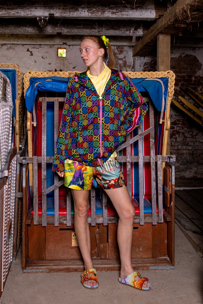 Gucci "Psychedelic" Outdoorjacke mit buntem Muster