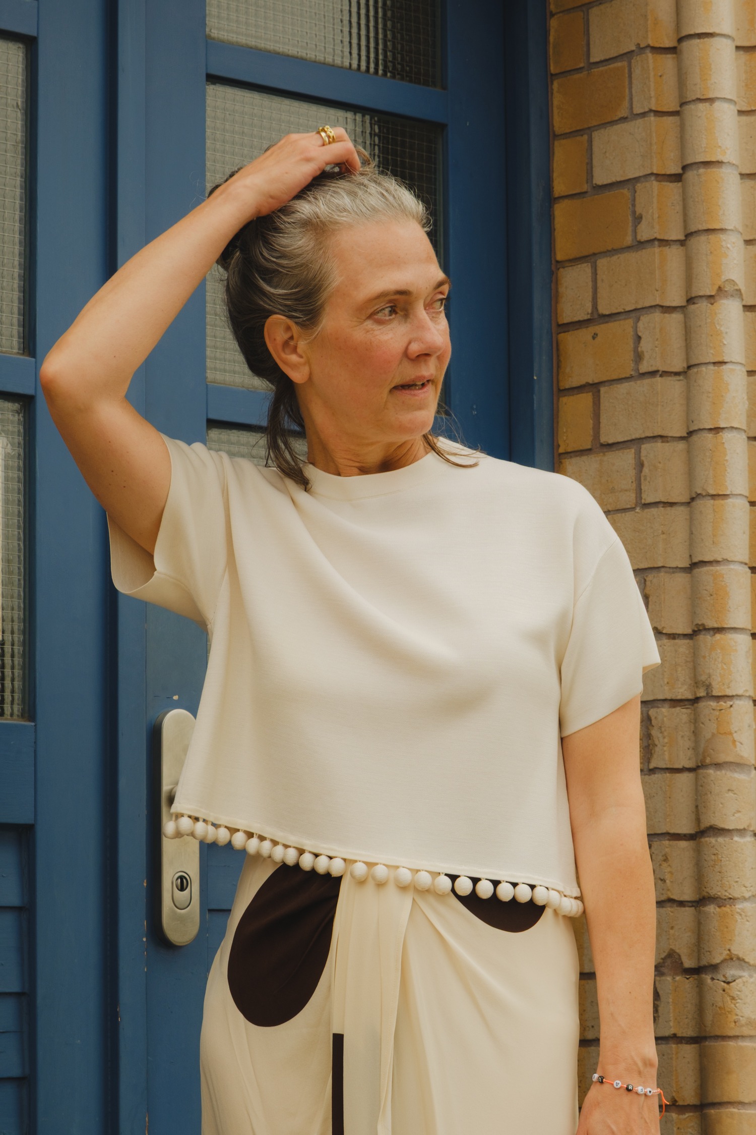 Proenza Schouler Pullover mit Halbarm in Ecru