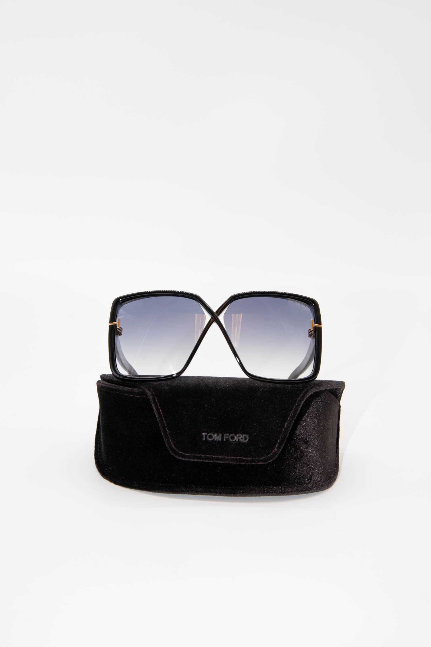 Tom Ford "Yvonne" Sonnenbrille in Schwarz