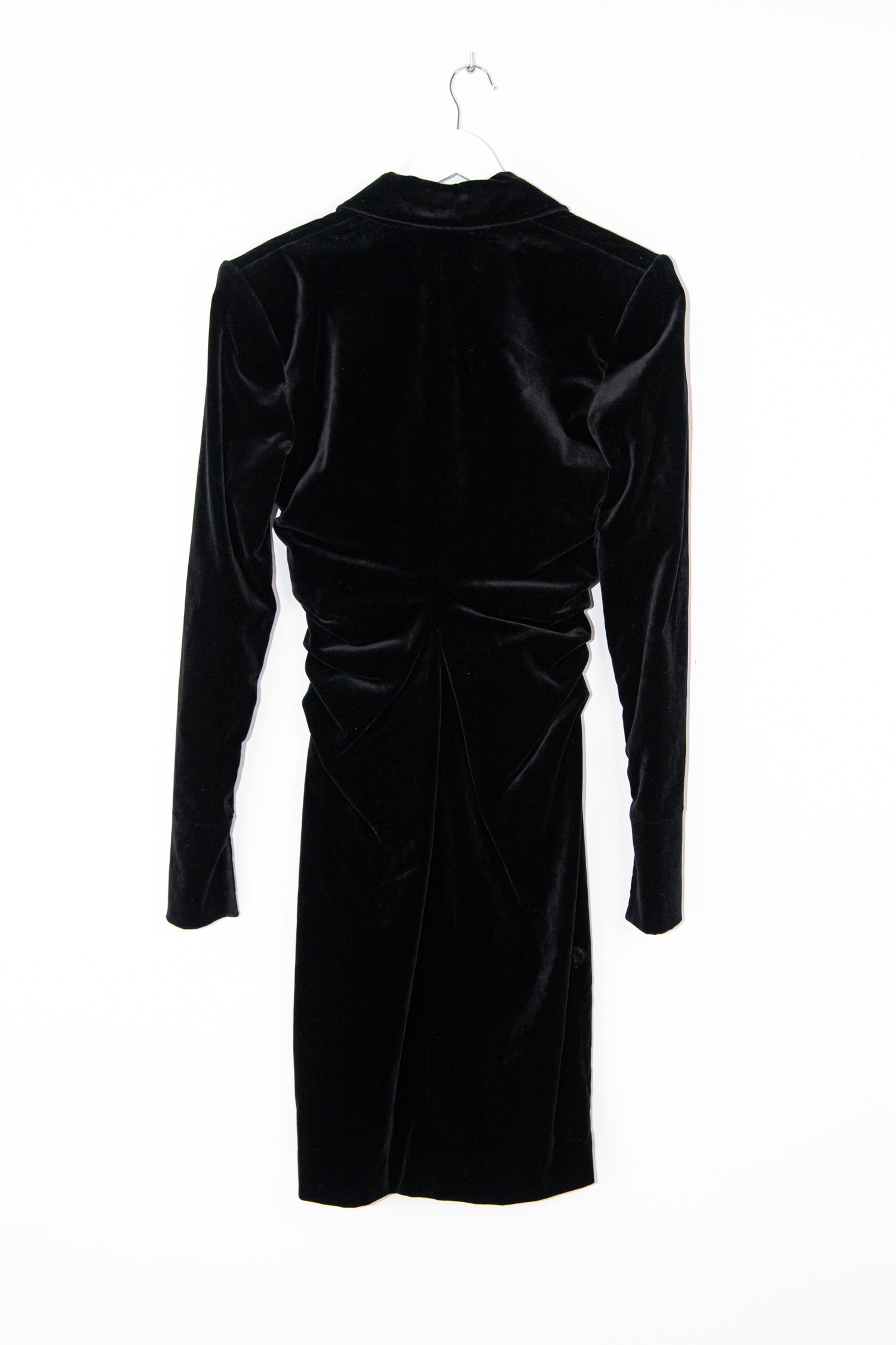 Tom Ford Midikleid aus Samt in Schwarz