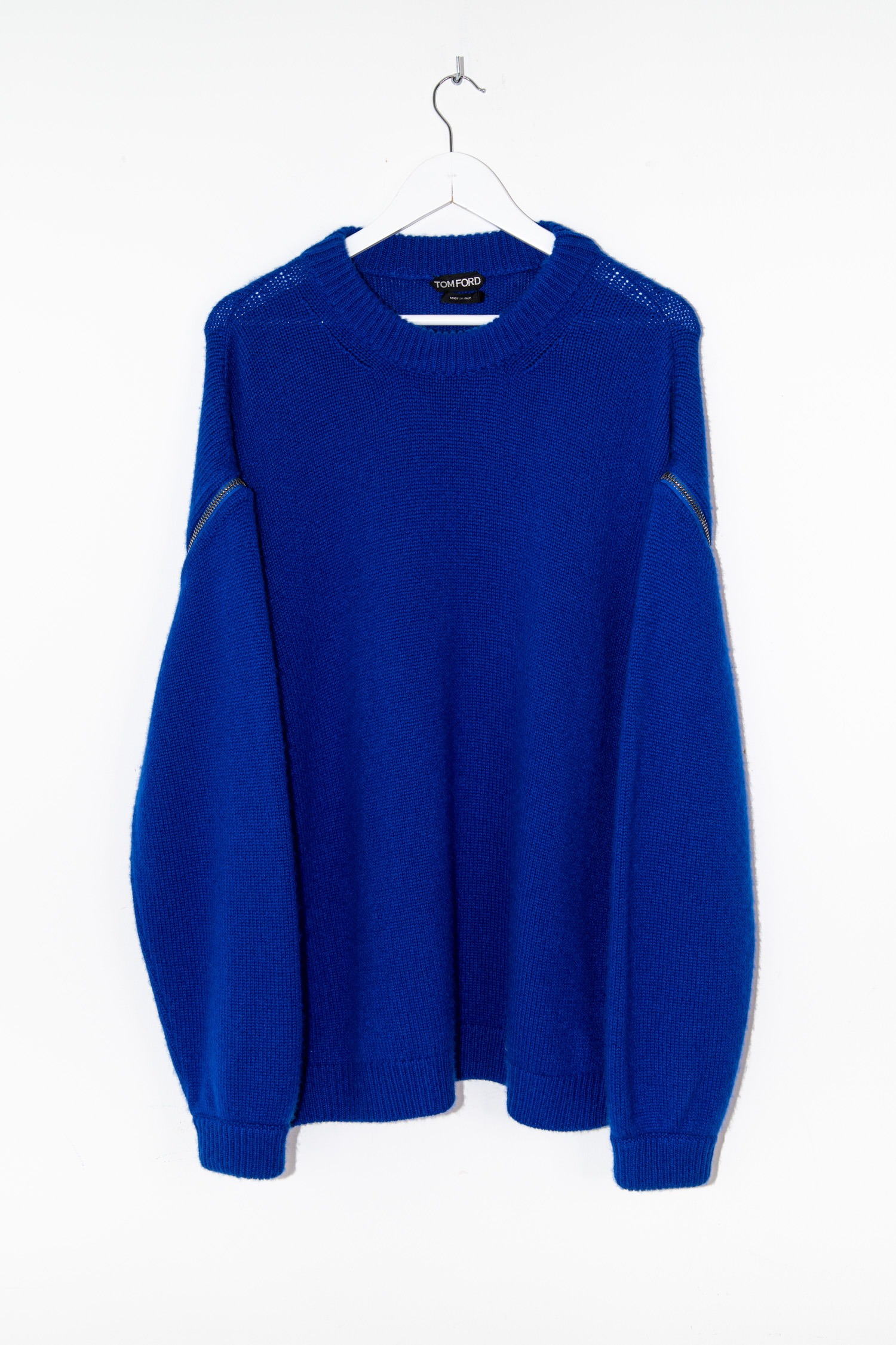 Tom Ford Strickpullover mit Reißverschlussdetails in Kobaltblau